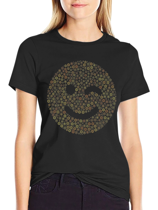 Geometric Smiley Face T-Shirt