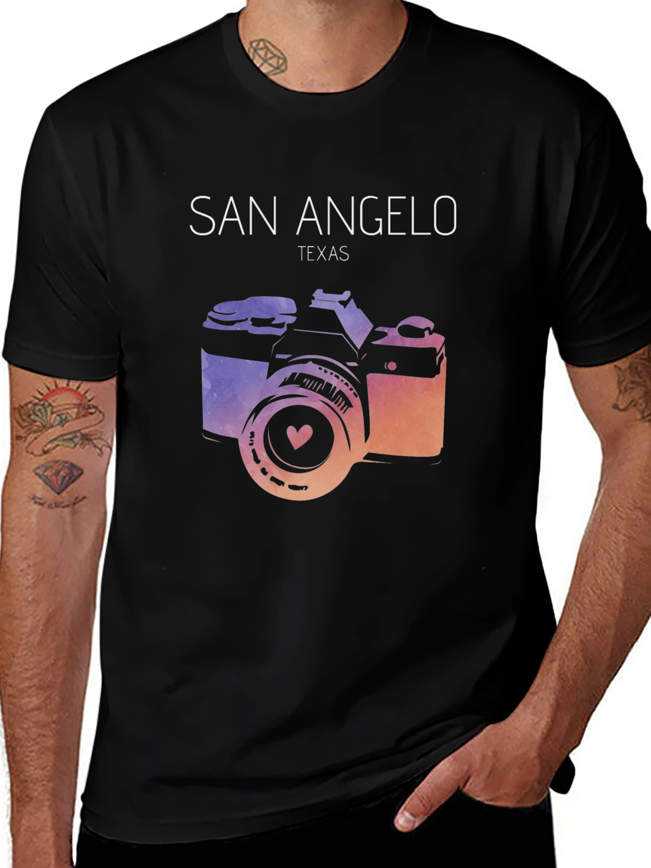 San Angelo Texas Camera Graphic T-Shirt
