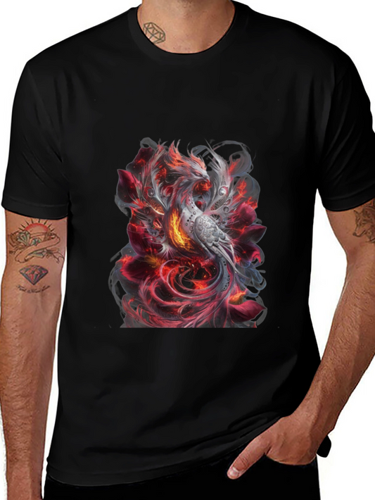 Phoenix Graphic T-Shirt - Stylish Firebird Design