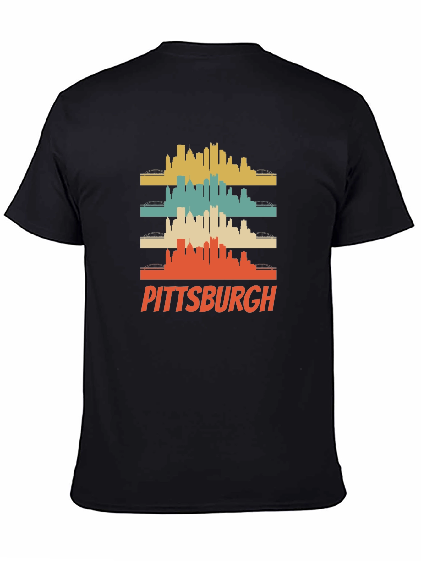 Pittsburgh Retro Skyline Graphic T-Shirt