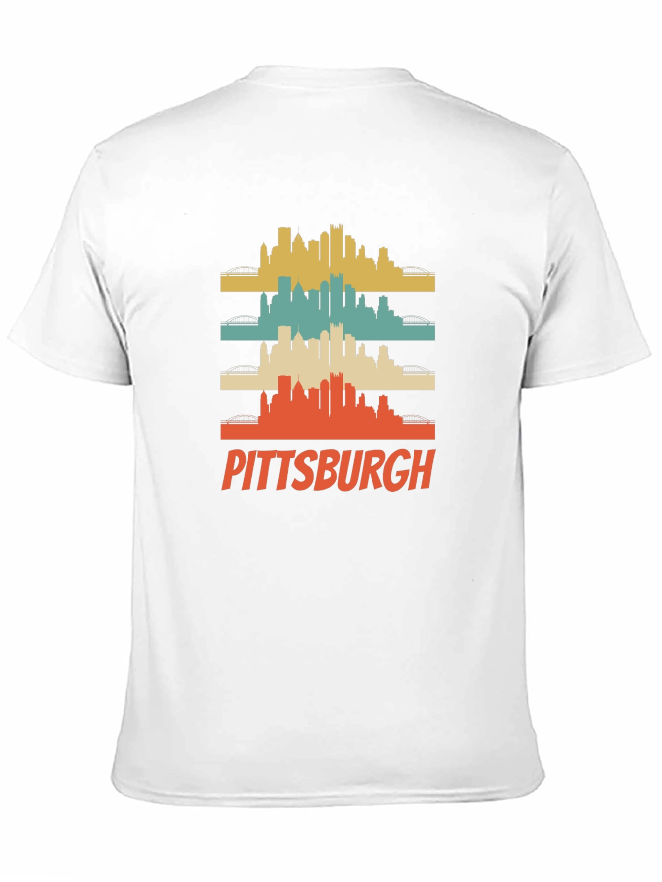Pittsburgh Retro Skyline Graphic T-Shirt