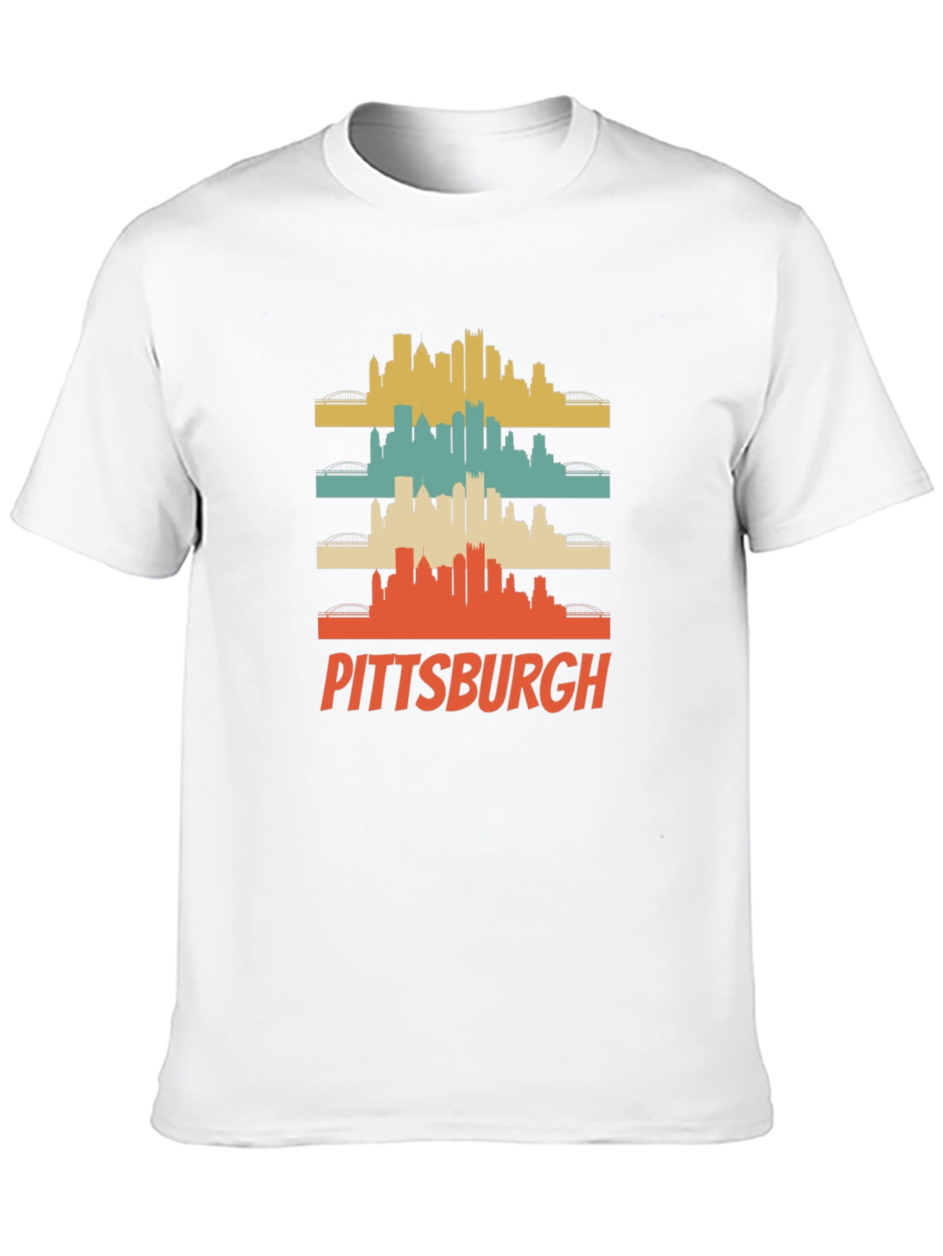 Pittsburgh Retro Skyline Graphic T-Shirt
