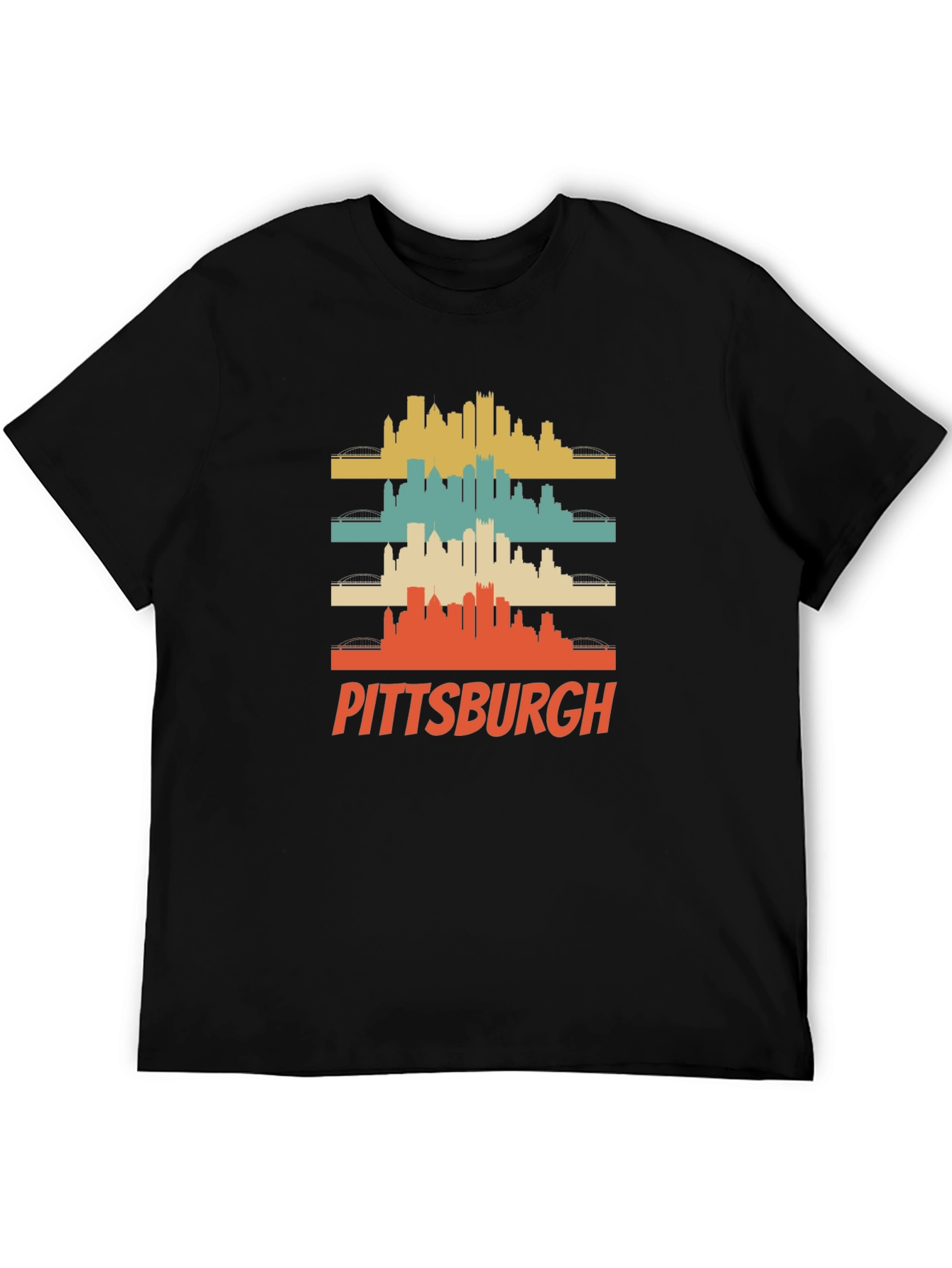 Pittsburgh Retro Skyline Graphic T-Shirt