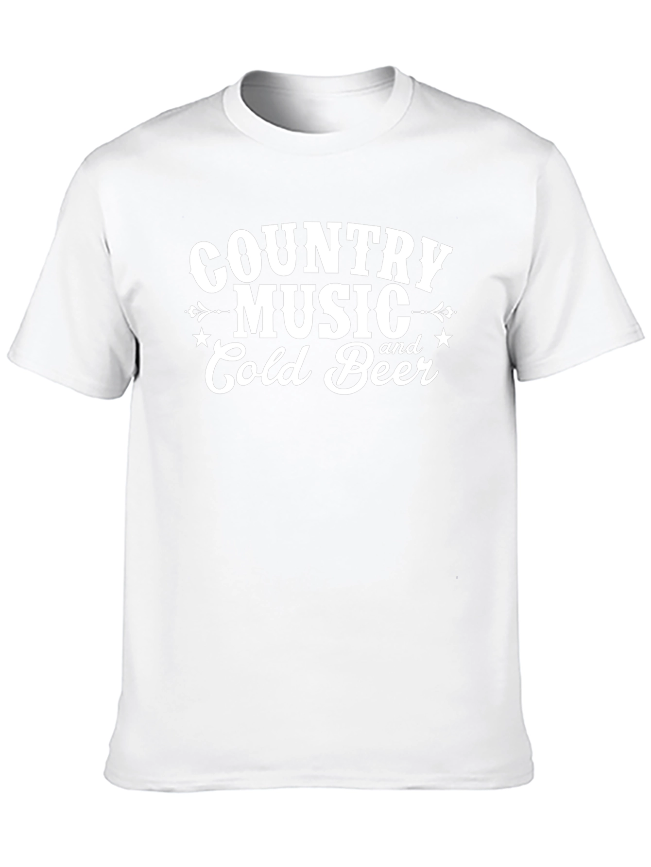 Country Music & Cold Beer Graphic Tee - Black