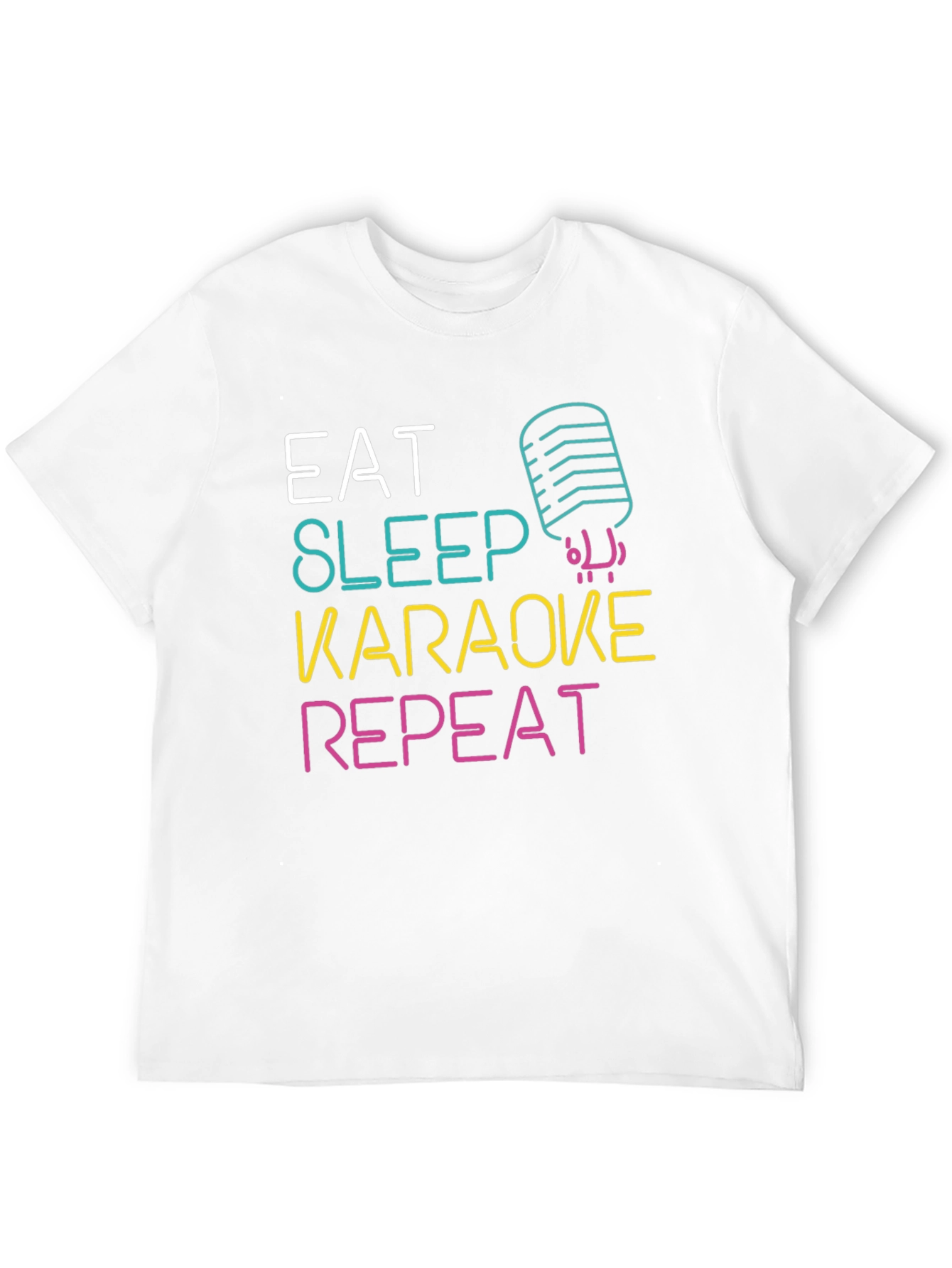 Eat Sleep Karaoke Repeat Graphic Tee