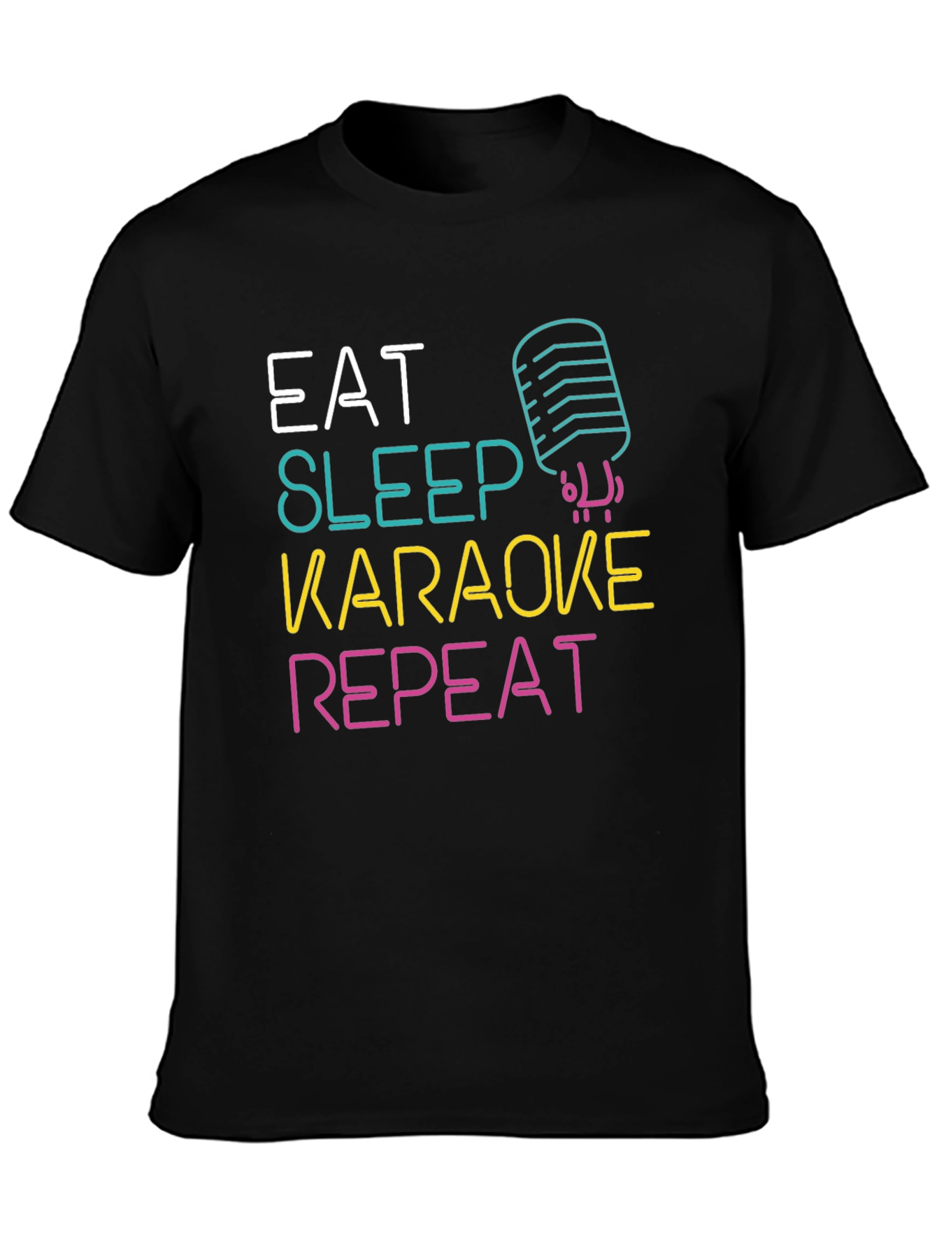 Eat Sleep Karaoke Repeat Graphic Tee