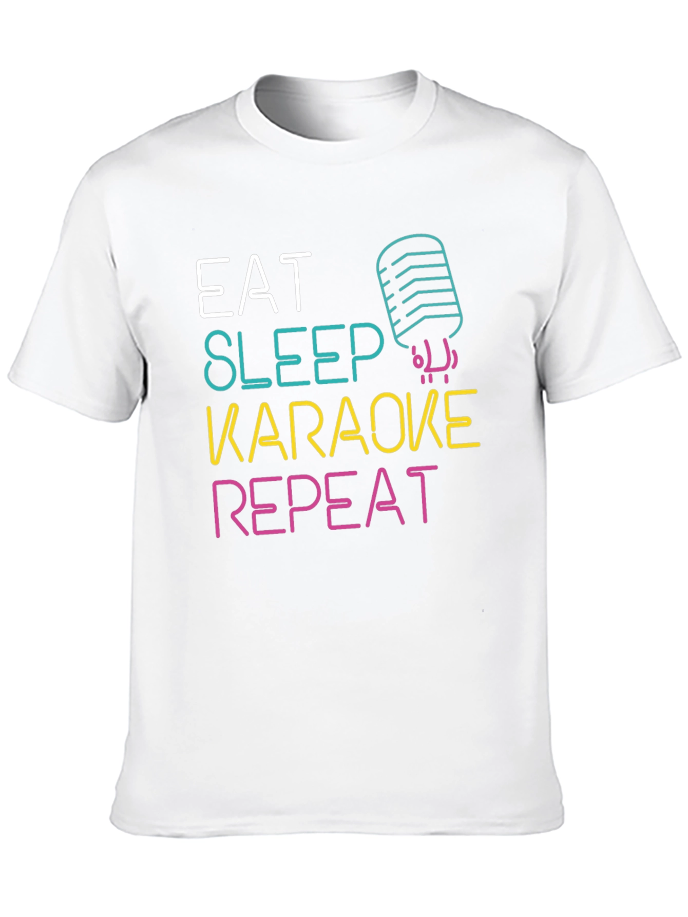 Eat Sleep Karaoke Repeat Graphic Tee