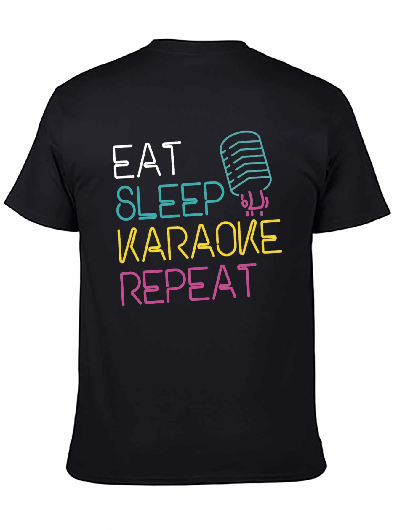 Eat Sleep Karaoke Repeat Graphic Tee
