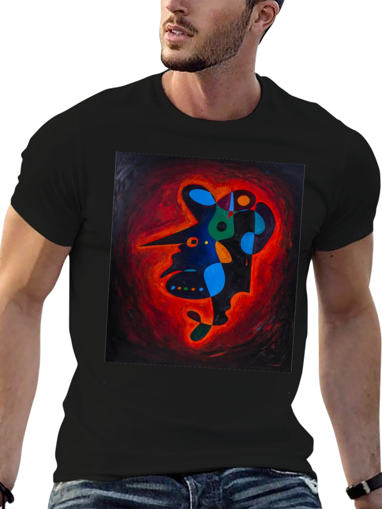 Abstract Art Print Tee - Unique Graphic T-Shirt