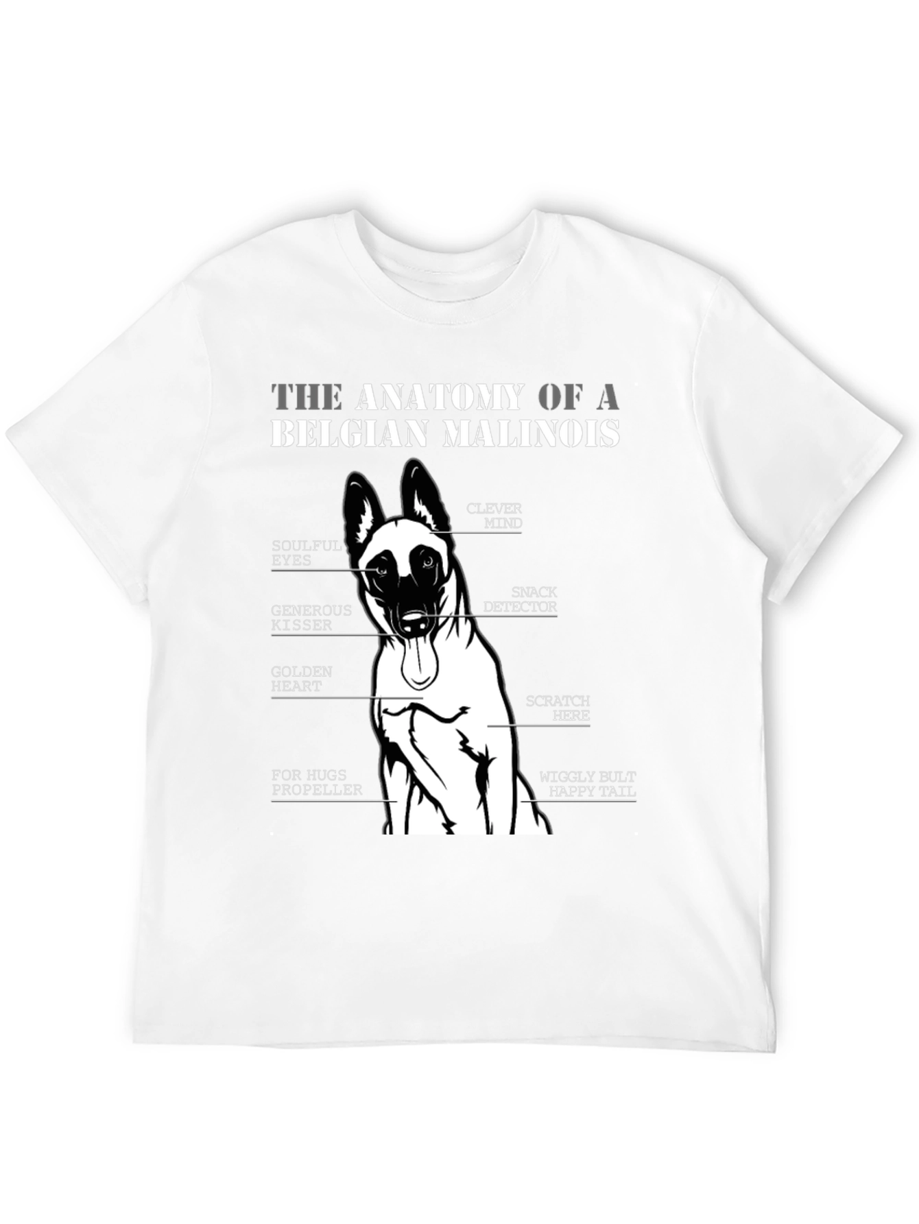 Anatomy of a Belgian Malinois Dog T-Shirt