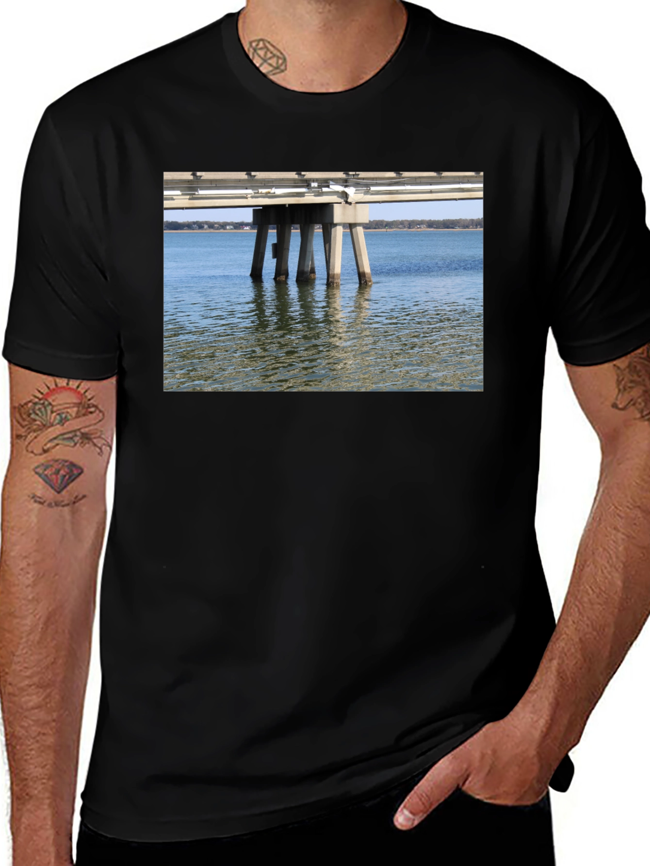 Pier View T-Shirt - Black Casual Wear