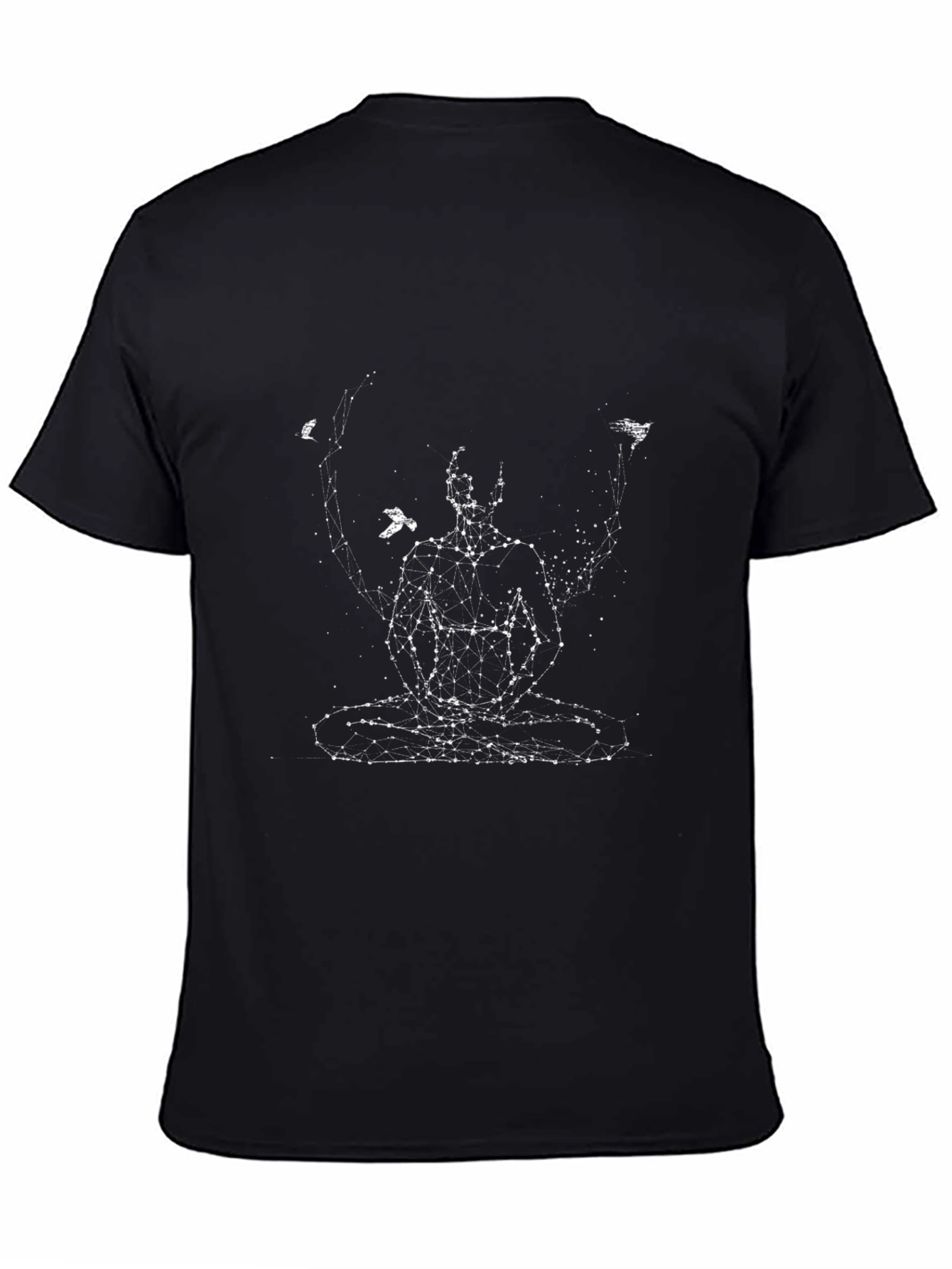 Meditative Connection Black Graphic Tee