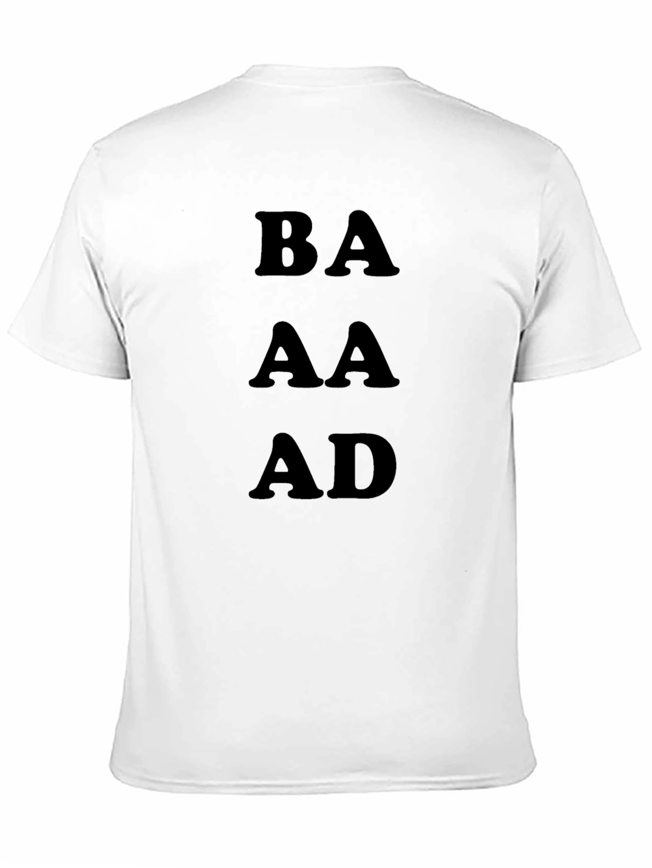 BAAAD Black Graphic Tee - Mens Casual T-Shirt