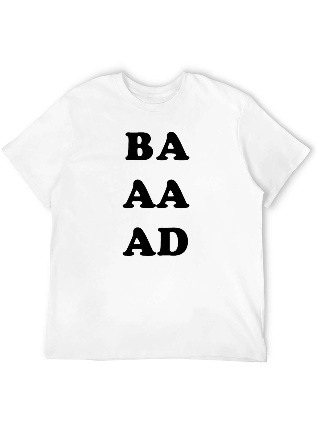 BAAAD Black Graphic Tee - Mens Casual T-Shirt