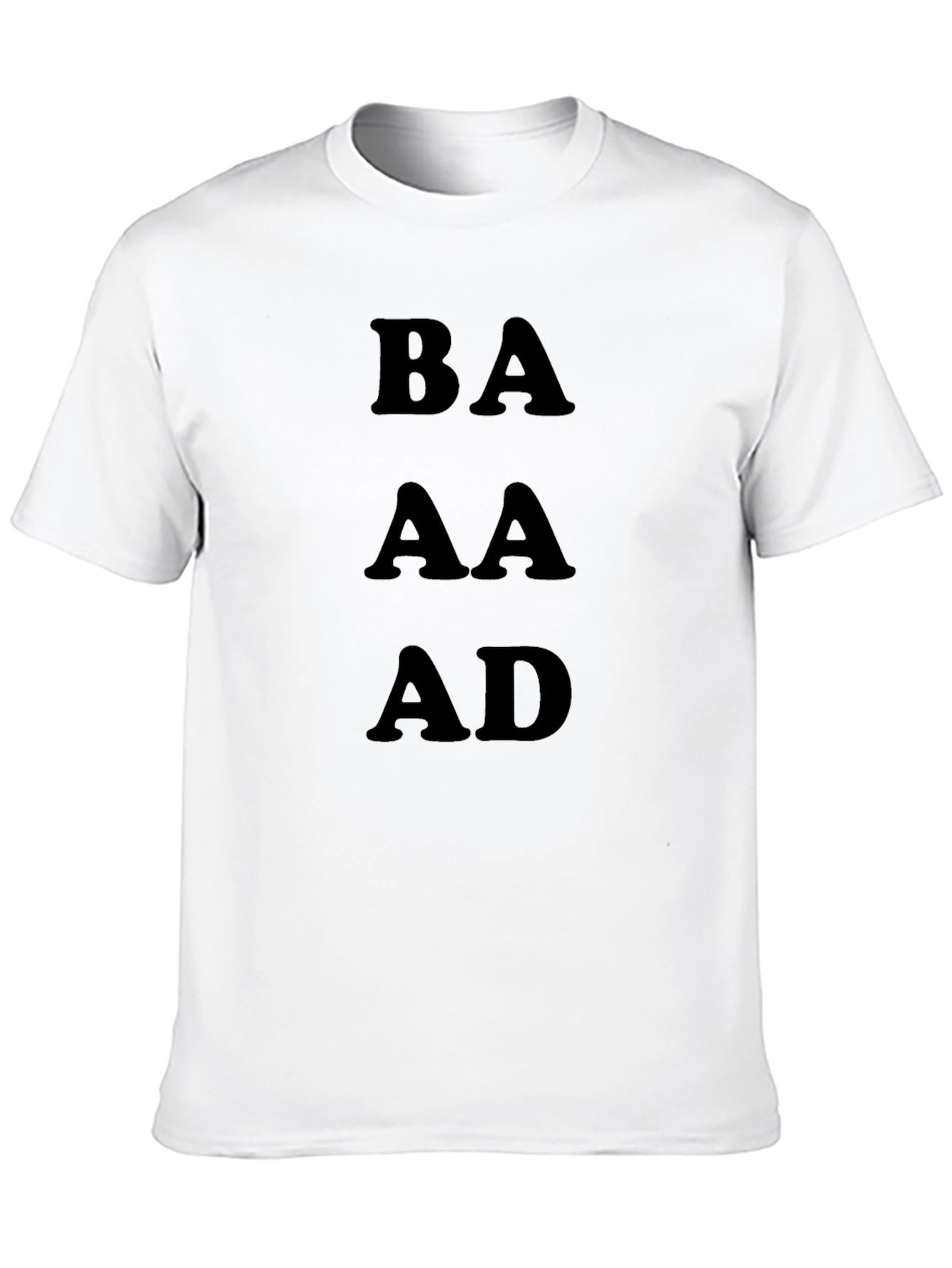 BAAAD Black Graphic Tee - Mens Casual T-Shirt