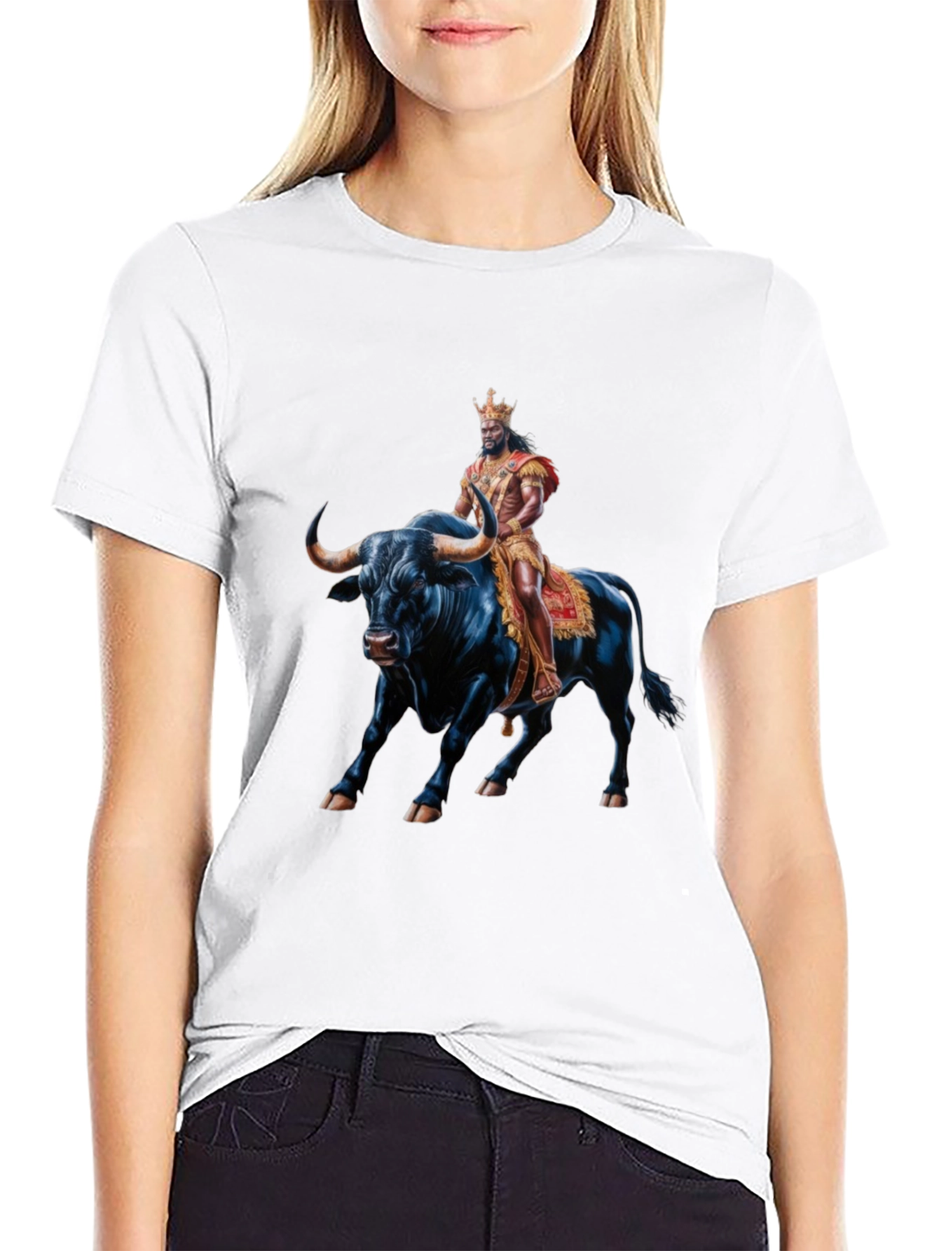 King Riding Bull T-Shirt - Bold Graphic Tee