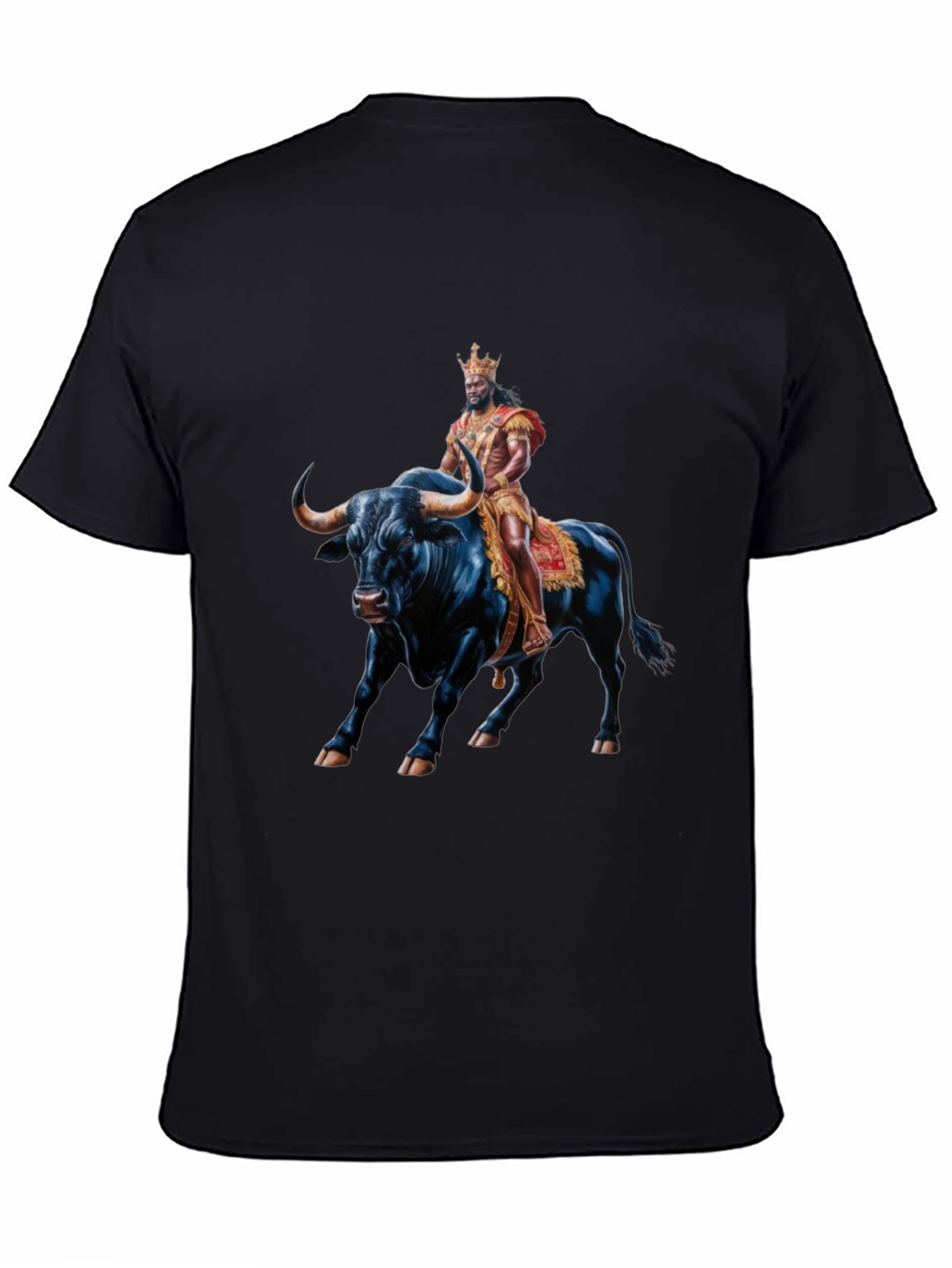 King Riding Bull T-Shirt - Bold Graphic Tee