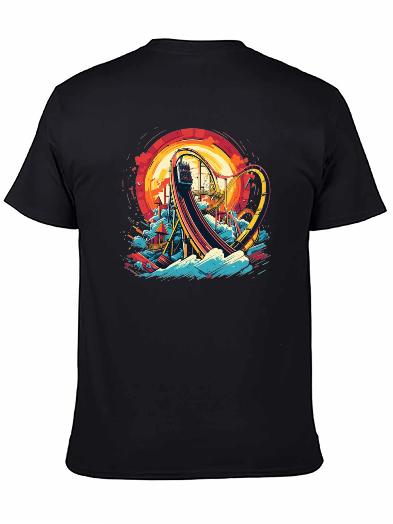 Roller Coaster Graphic Tee - Thrill Ride Design