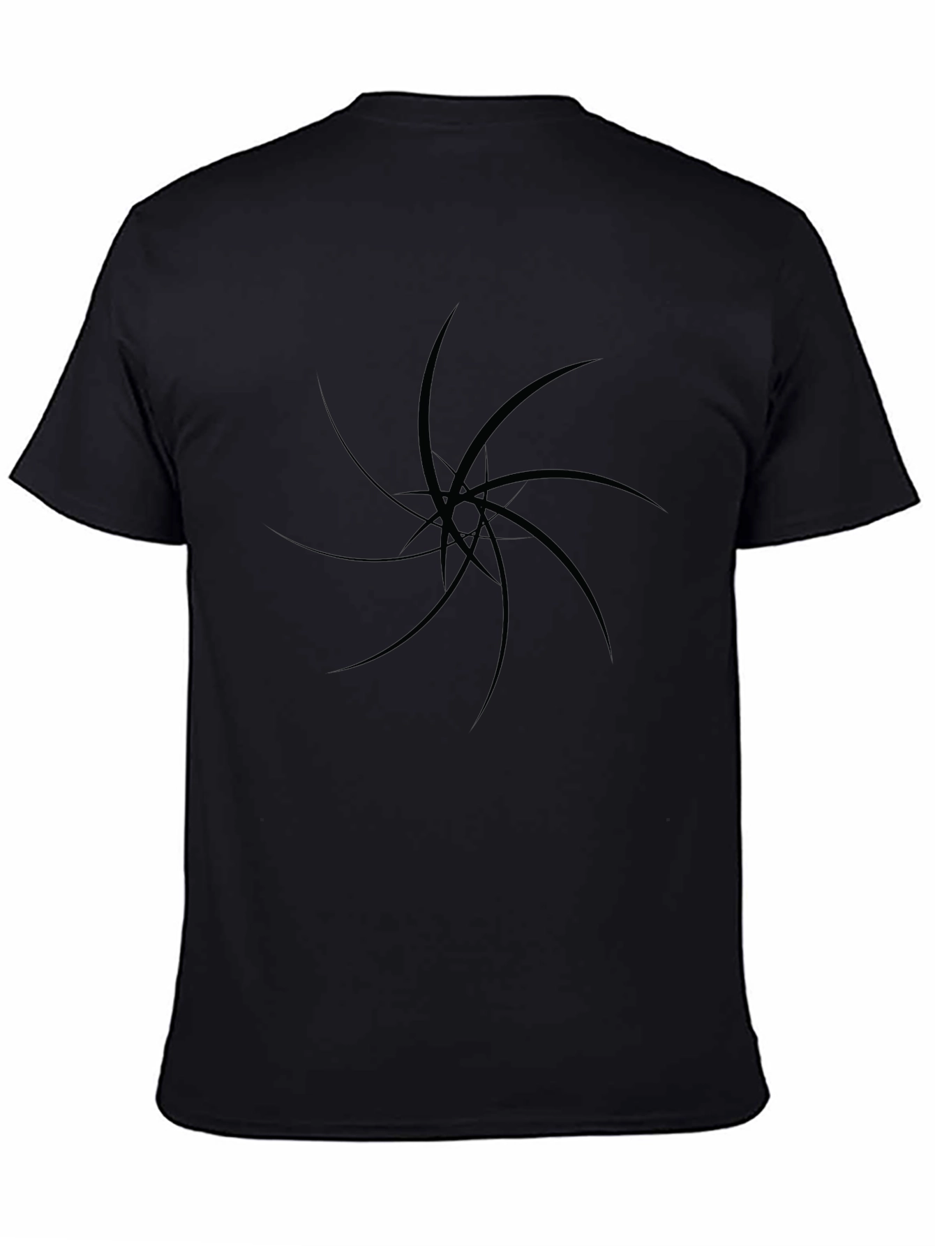 Mens Black Graphic Tee - Abstract Design