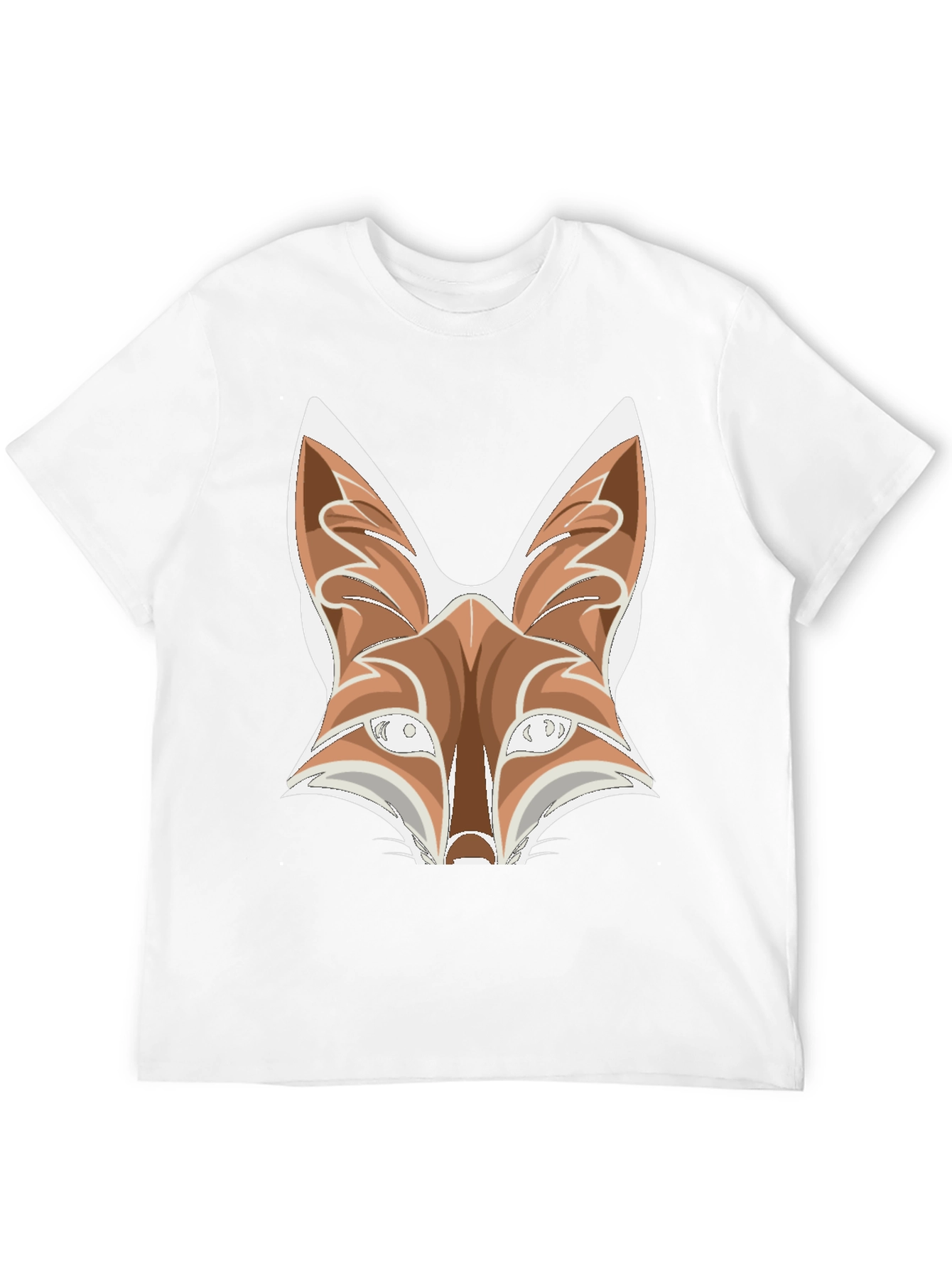 Fox Graphic Tee - Black Cotton Blend T-Shirt