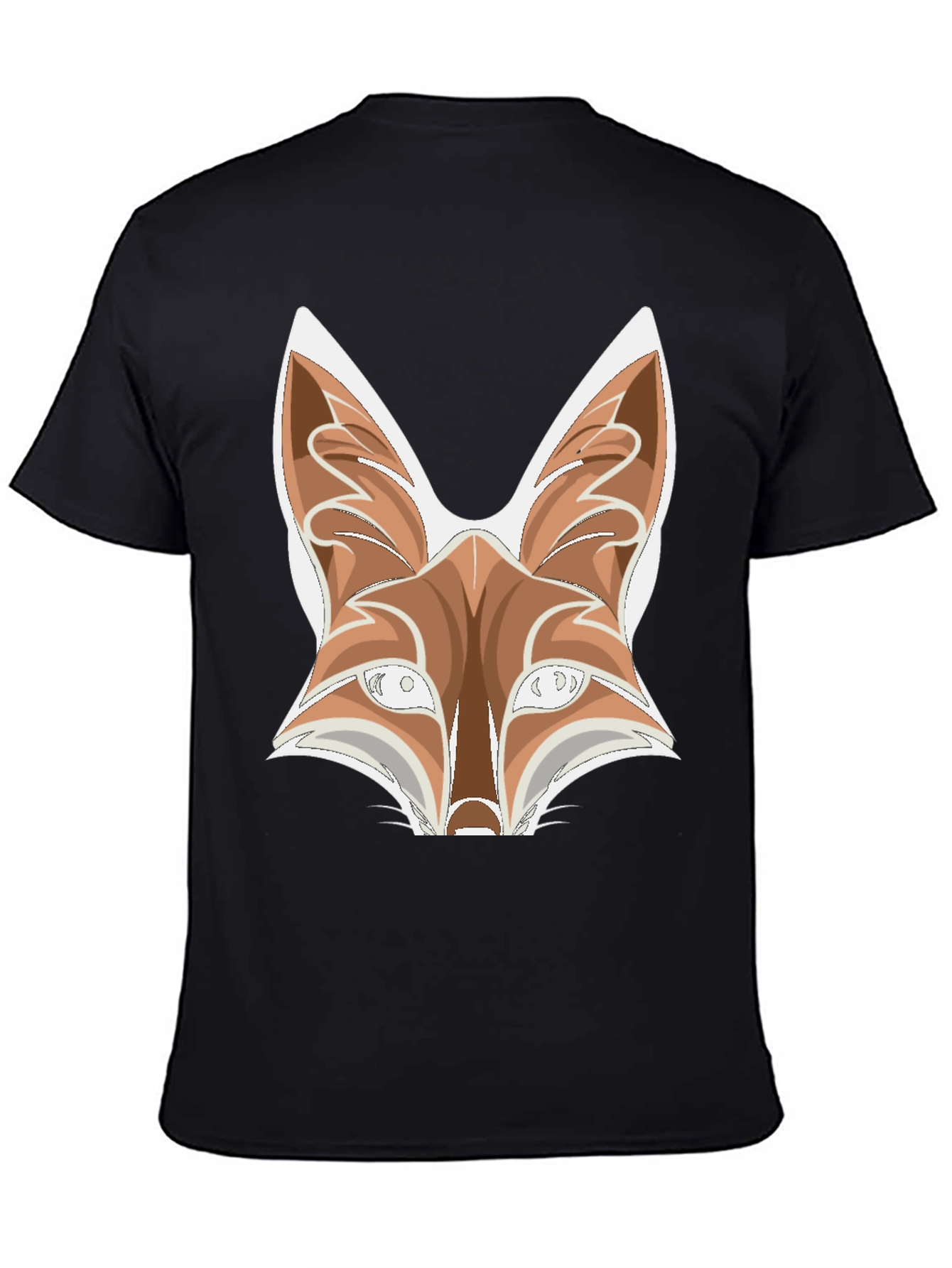 Fox Graphic Tee - Black Cotton Blend T-Shirt