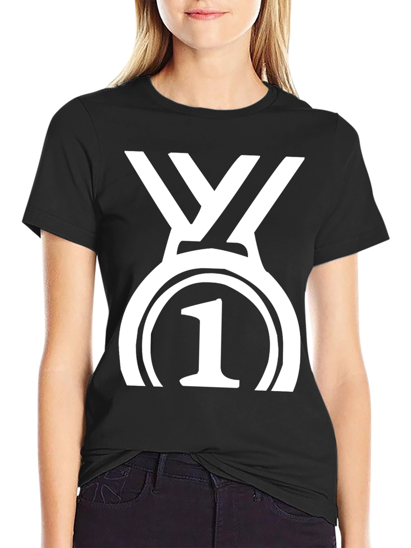Winner Graphic Tee - Black Cotton T-Shirt