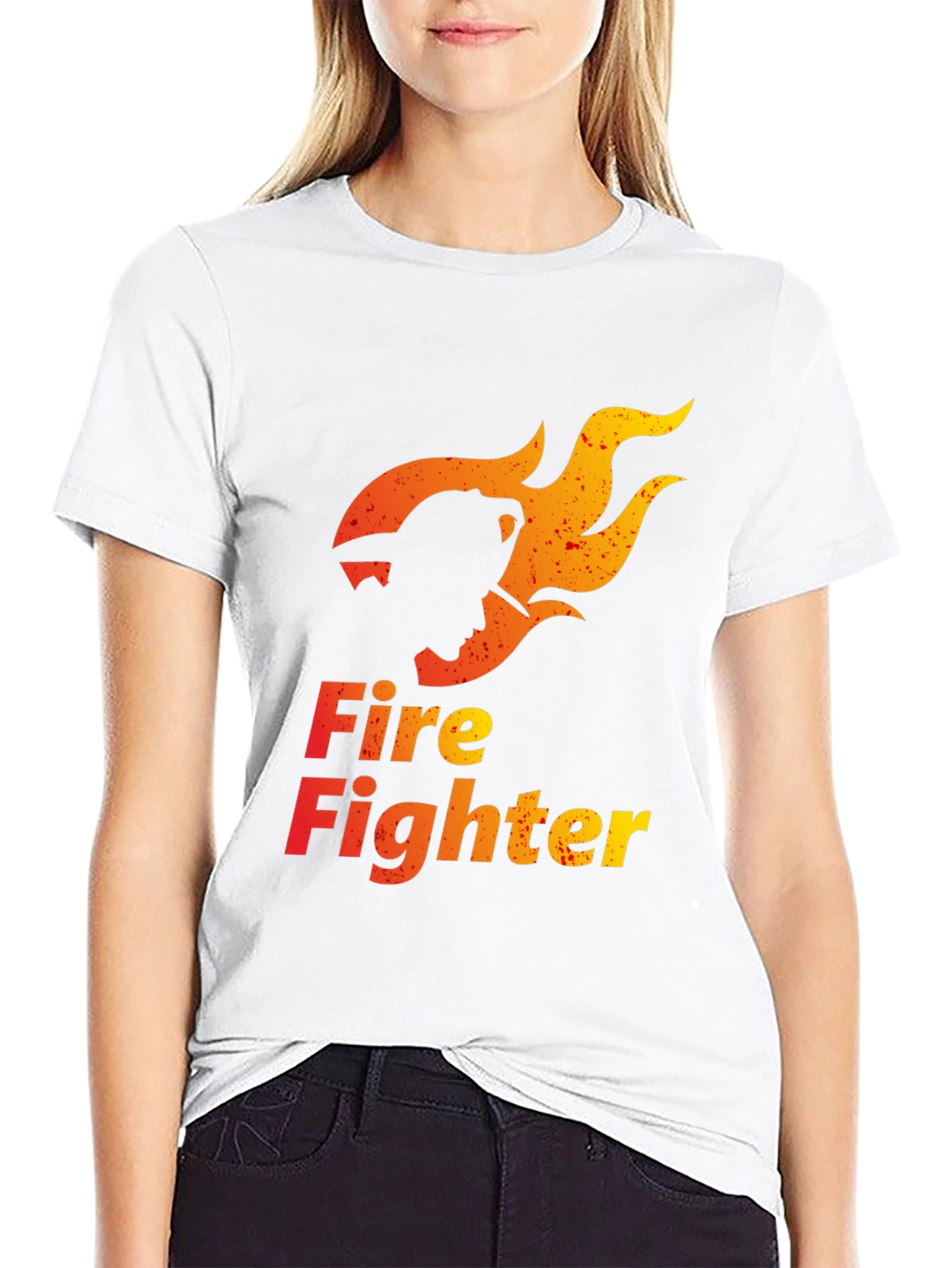 Firefighter Graphic Tee - Stylish Black Cotton T-Shirt