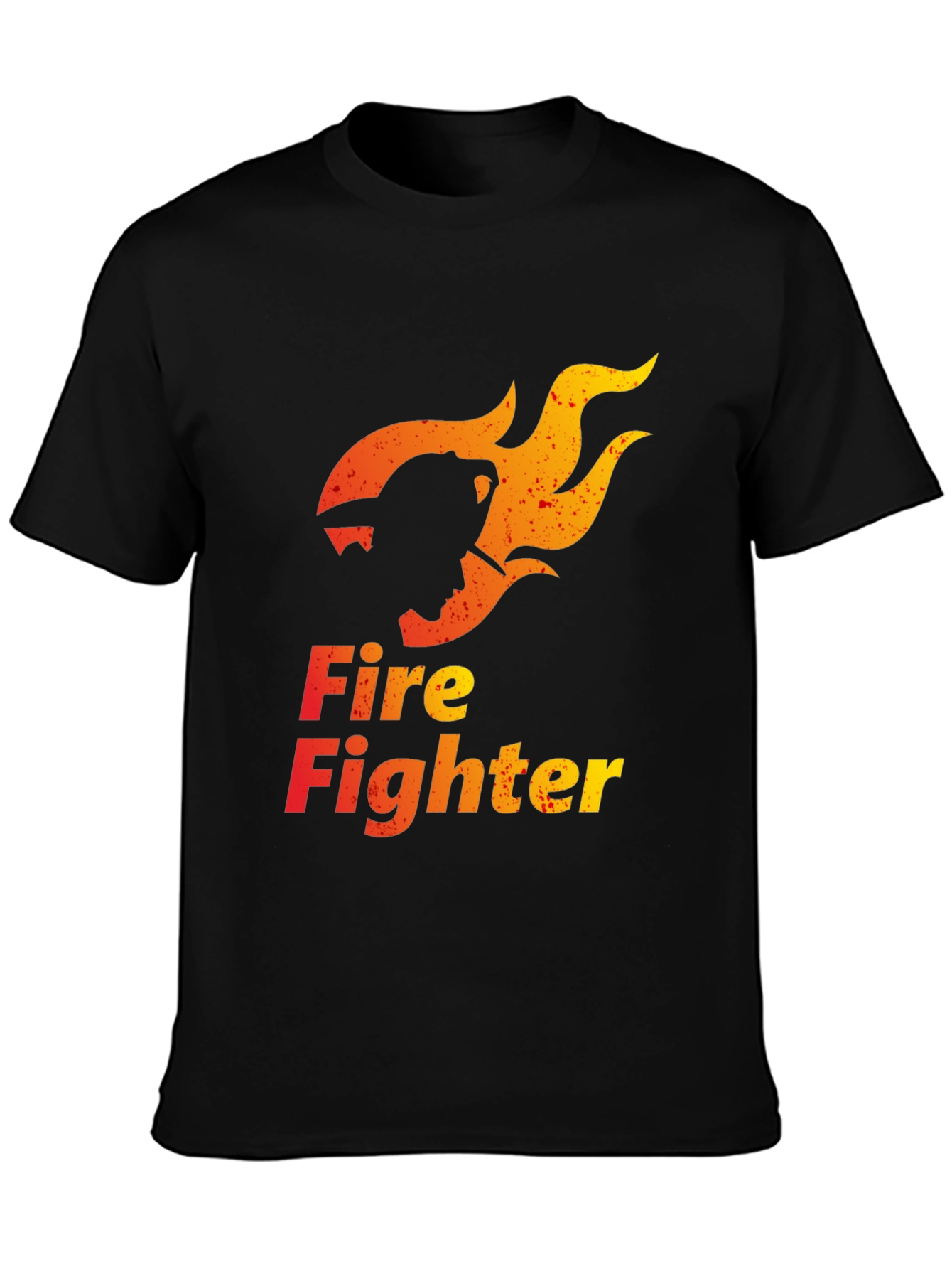 Firefighter Graphic Tee - Stylish Black Cotton T-Shirt