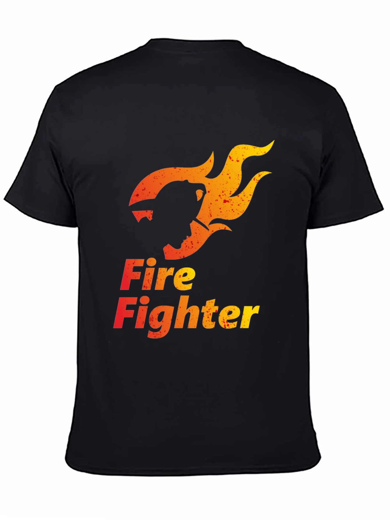 Firefighter Graphic Tee - Stylish Black Cotton T-Shirt