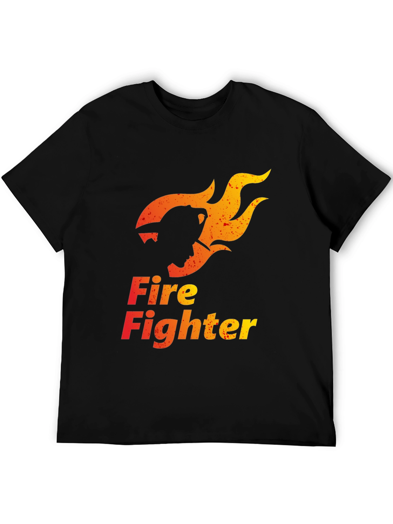 Firefighter Graphic Tee - Stylish Black Cotton T-Shirt