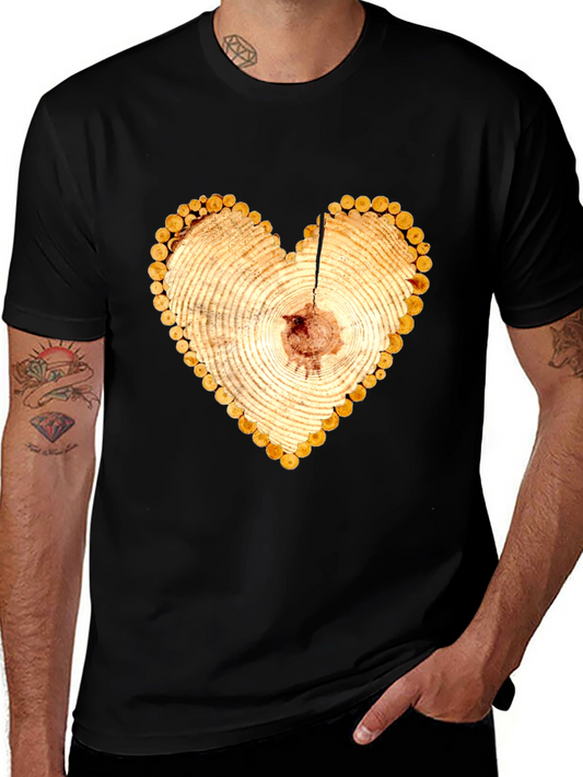 Heart Wood Slice Graphic Tee