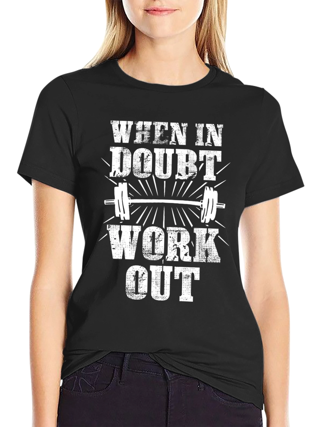 When in Doubt Work Out Graphic T-Shirt