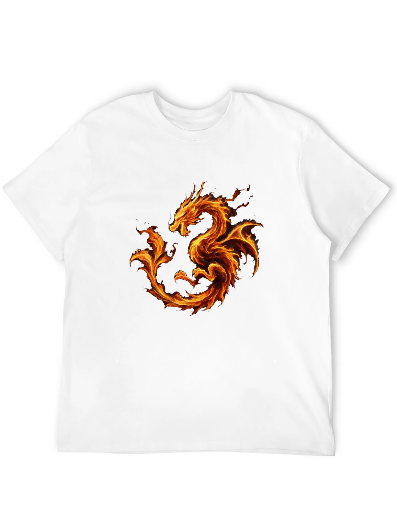 Fiery Dragon Graphic Black T-Shirt