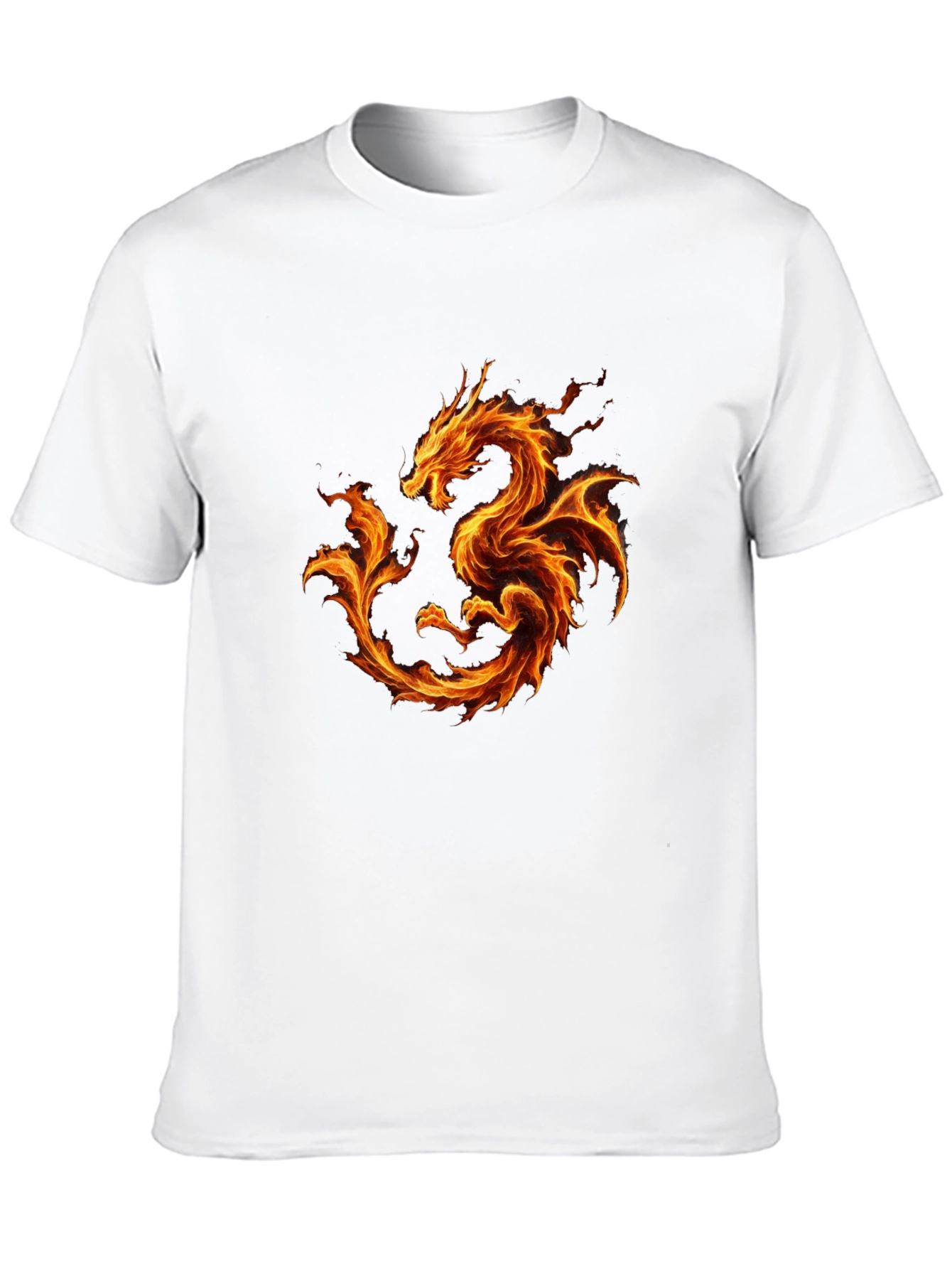 Fiery Dragon Graphic Black T-Shirt