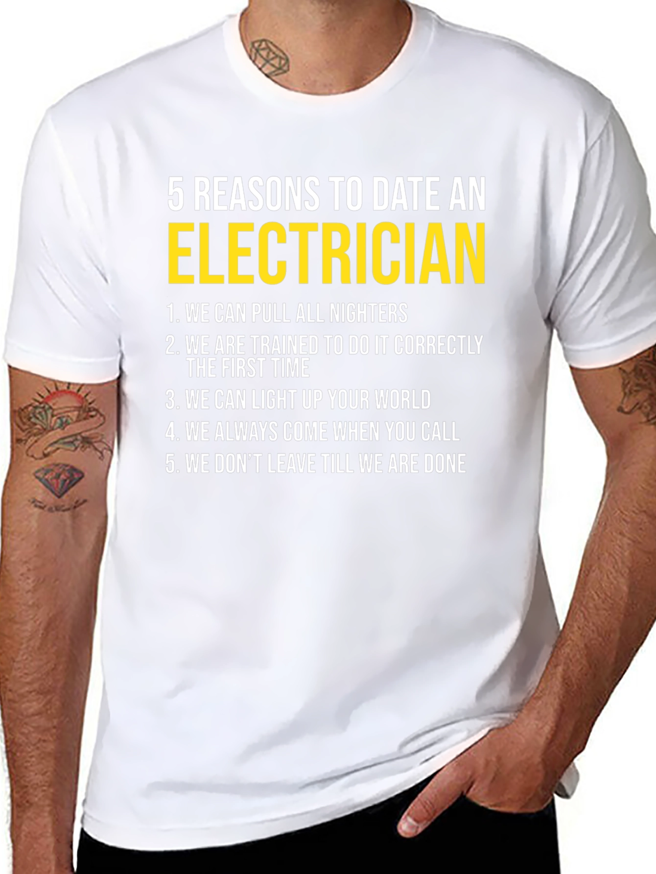 Electrician Dating Reasons Graphic T-Shirt