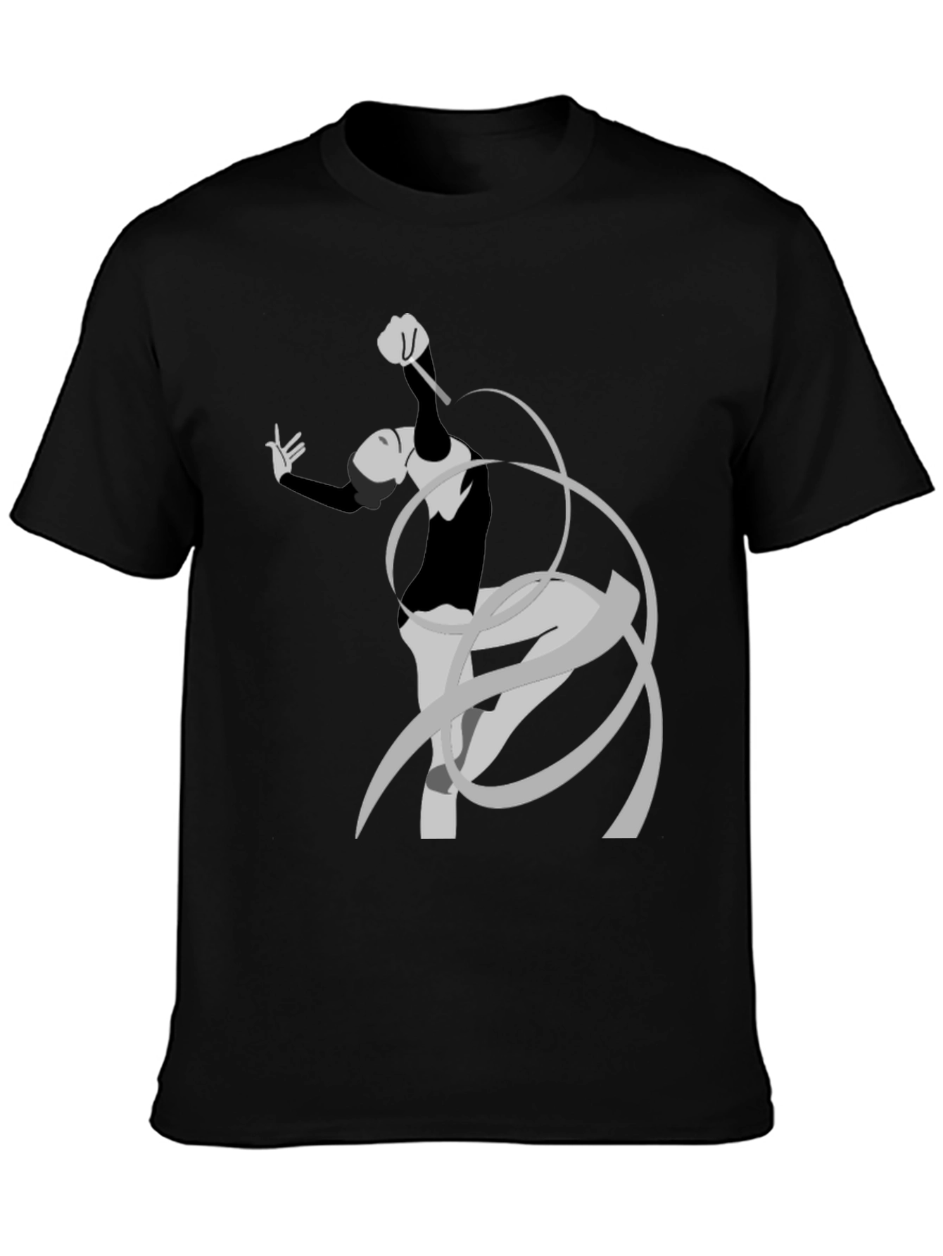 Rhythmic Gymnast Graphic Tee - Black Cotton Comfort