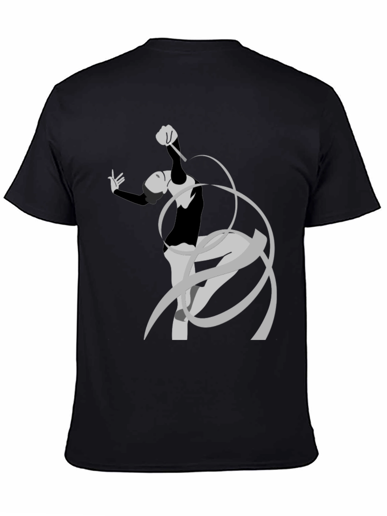 Rhythmic Gymnast Graphic Tee - Black Cotton Comfort