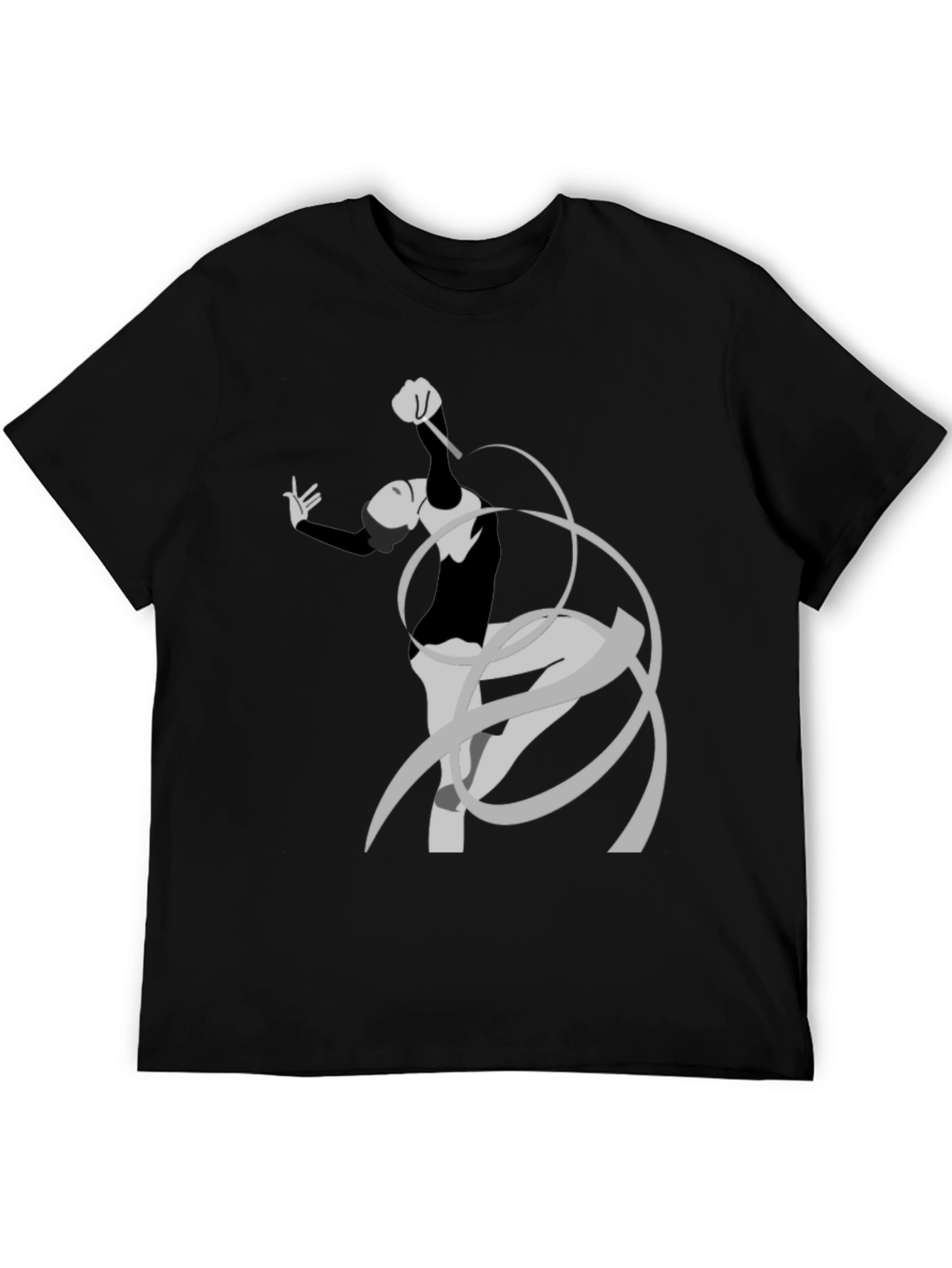 Rhythmic Gymnast Graphic Tee - Black Cotton Comfort