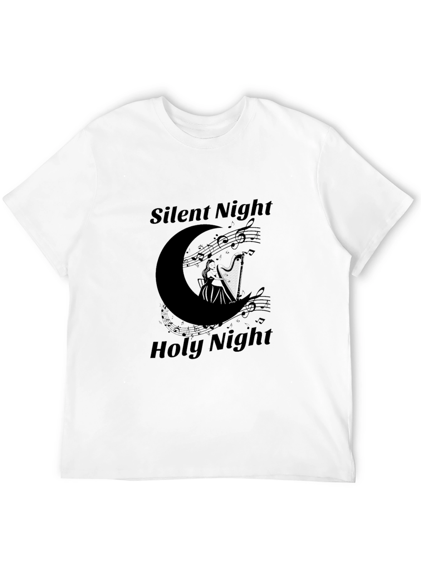 Silent Night Holy Night Harpist T-Shirt