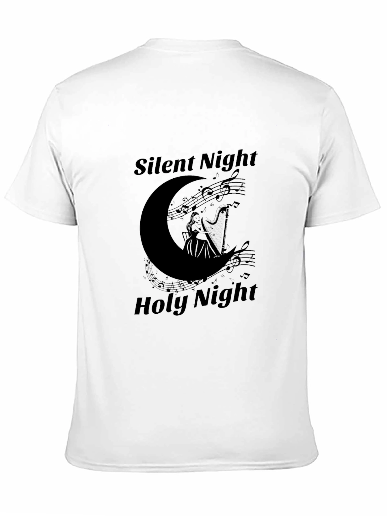 Silent Night Holy Night Harpist T-Shirt