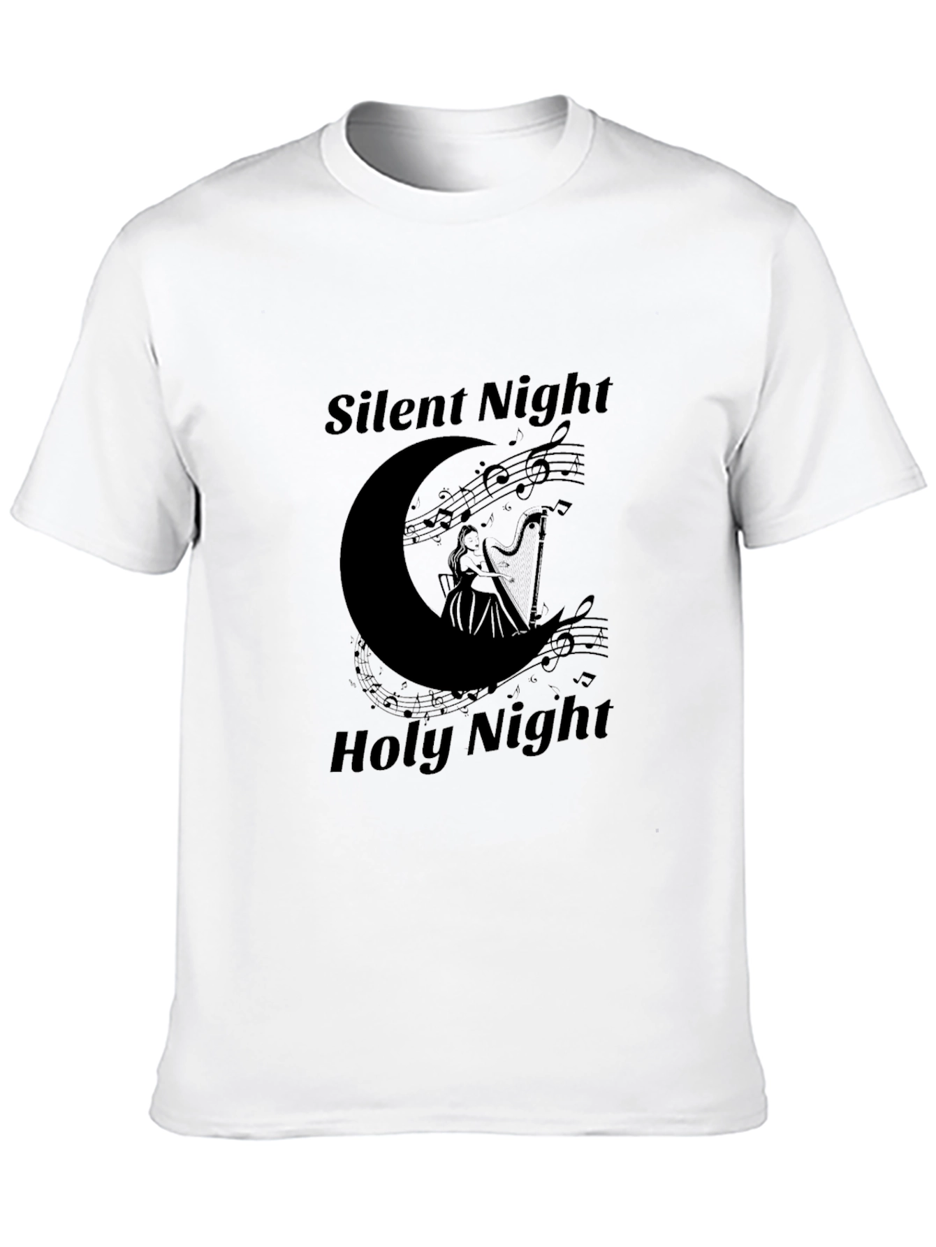 Silent Night Holy Night Harpist T-Shirt