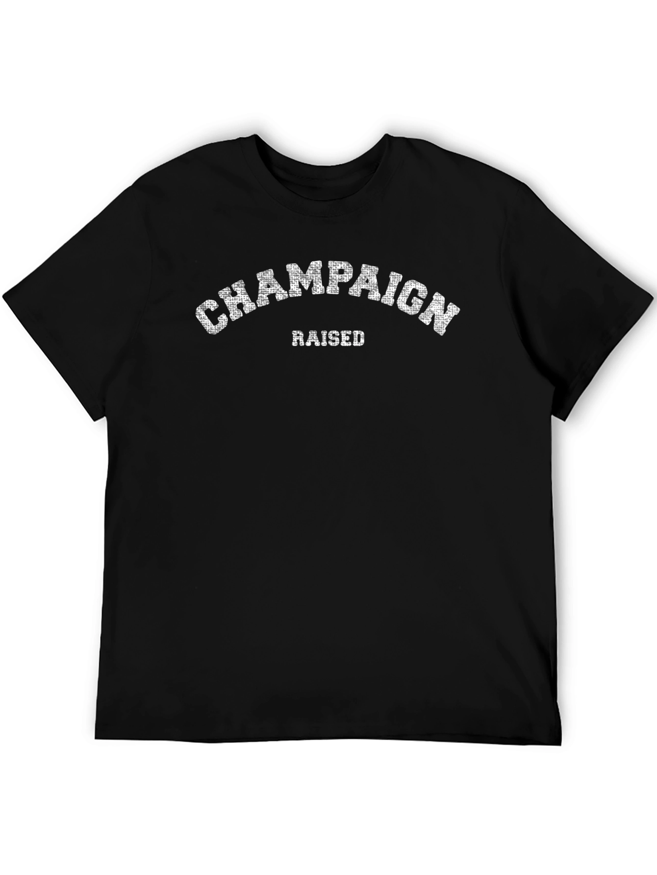 Champaign Raised Graphic T-Shirt - Black