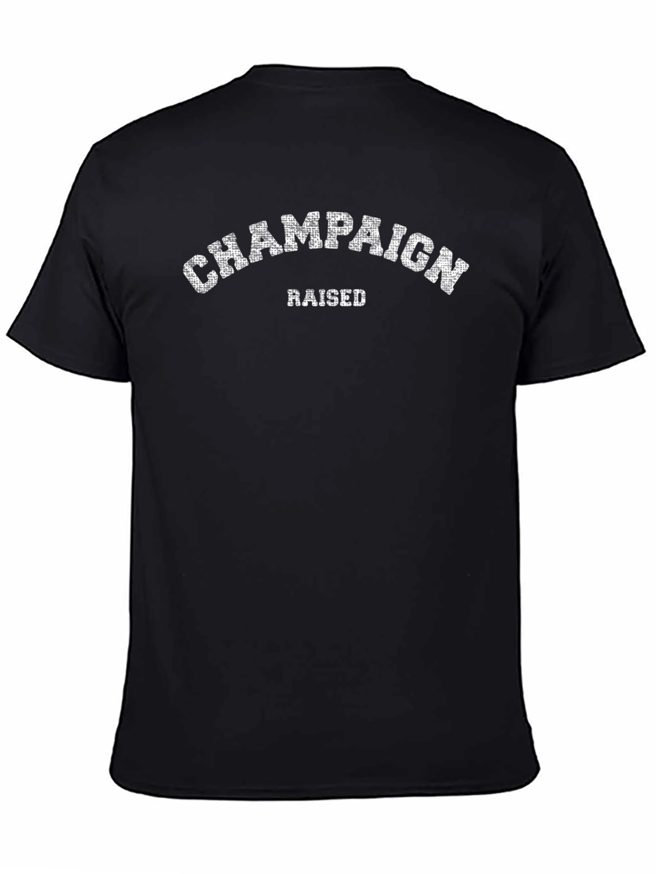Champaign Raised Graphic T-Shirt - Black