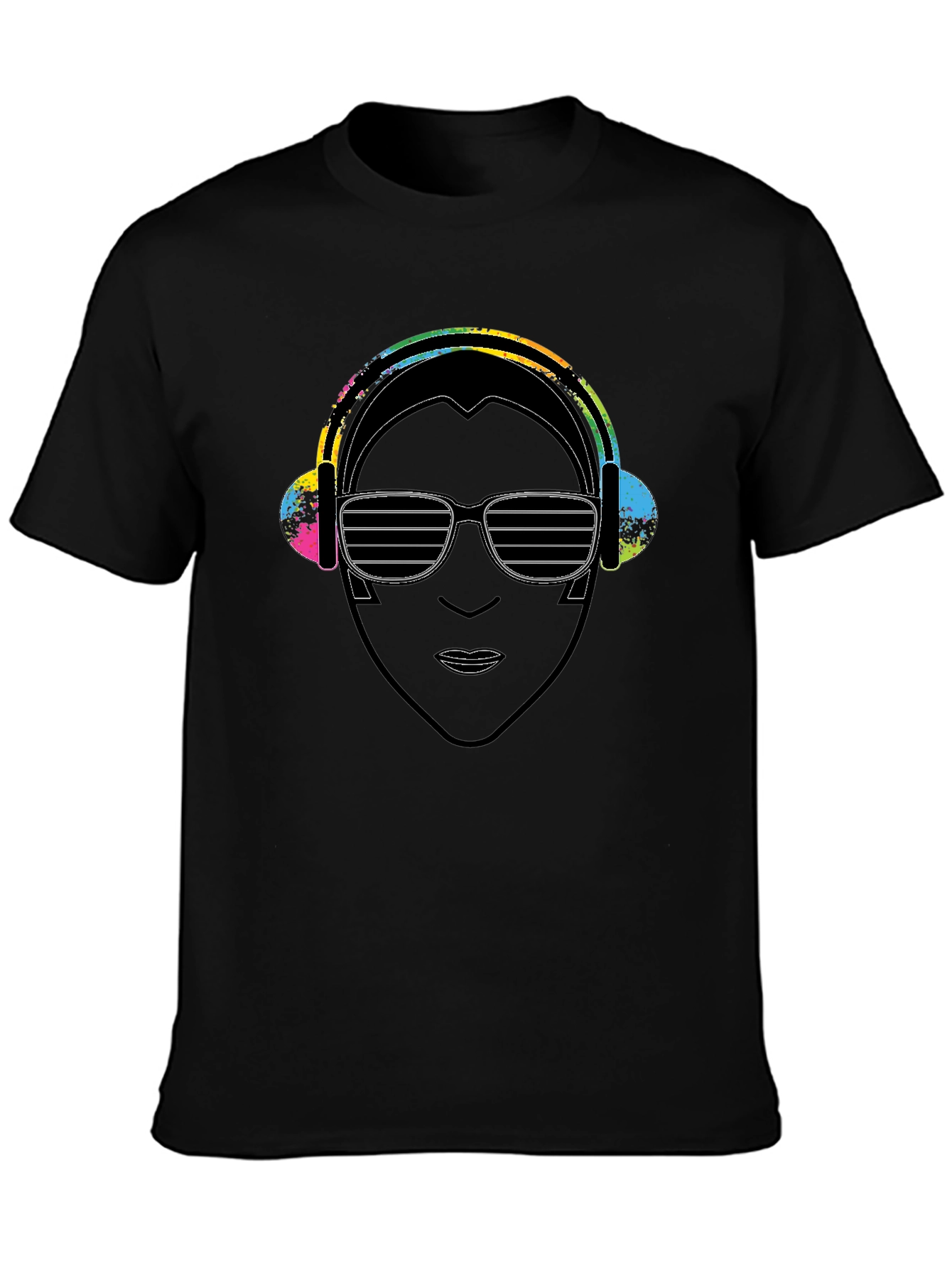DJ Portrait Graphic Black T-Shirt