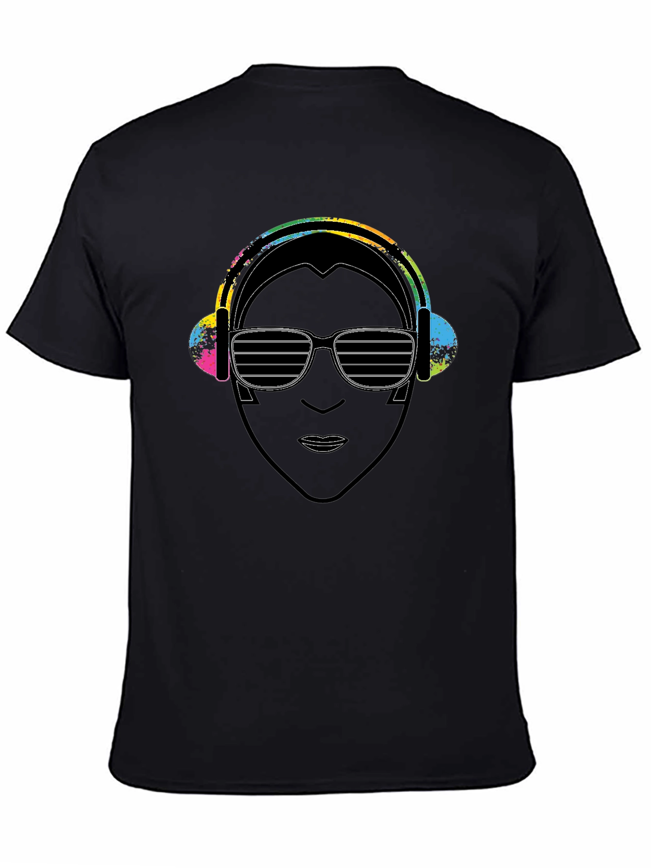 DJ Portrait Graphic Black T-Shirt