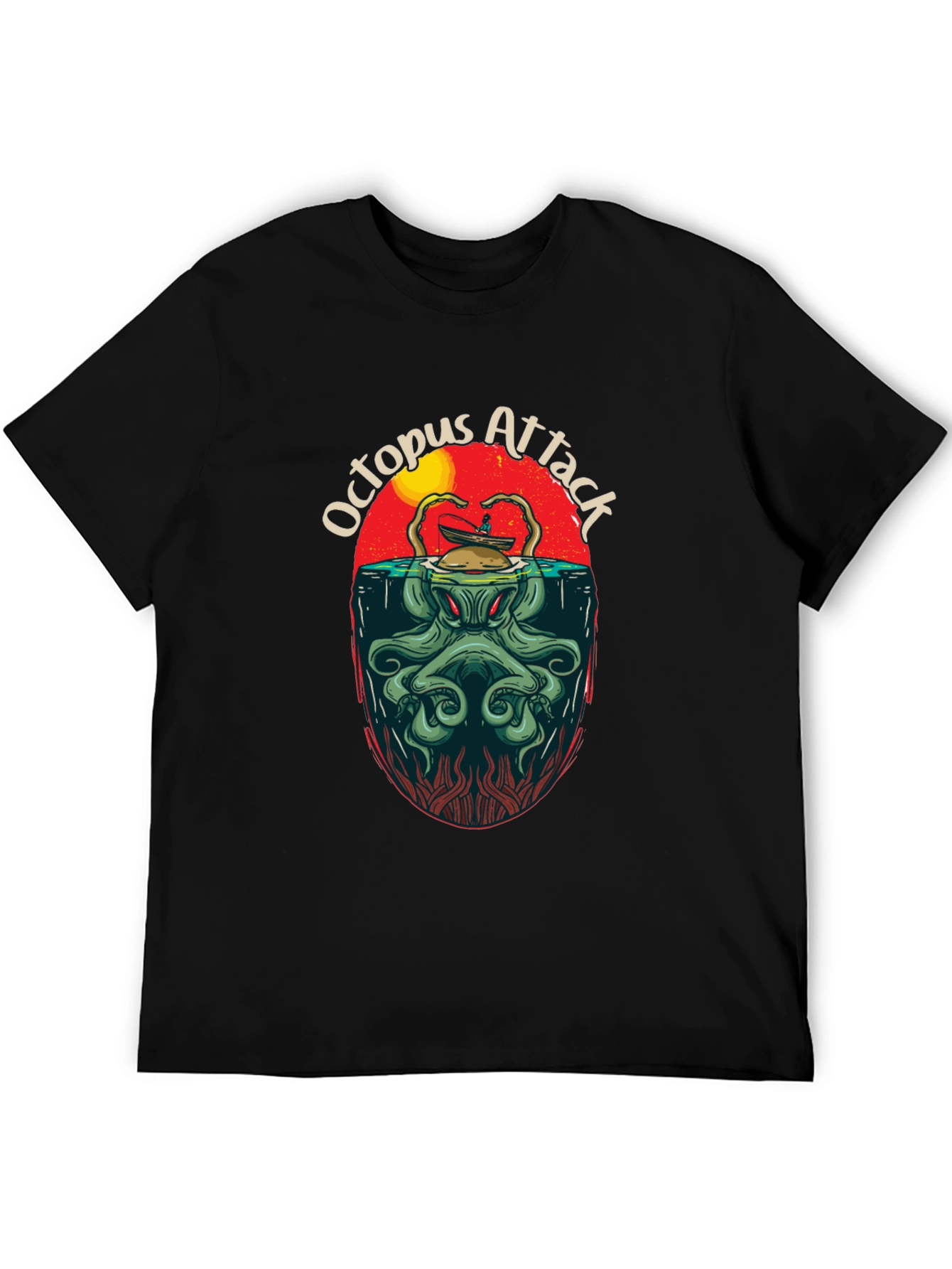 Octopus Attack Graphic Tee - Kraken T-Shirt