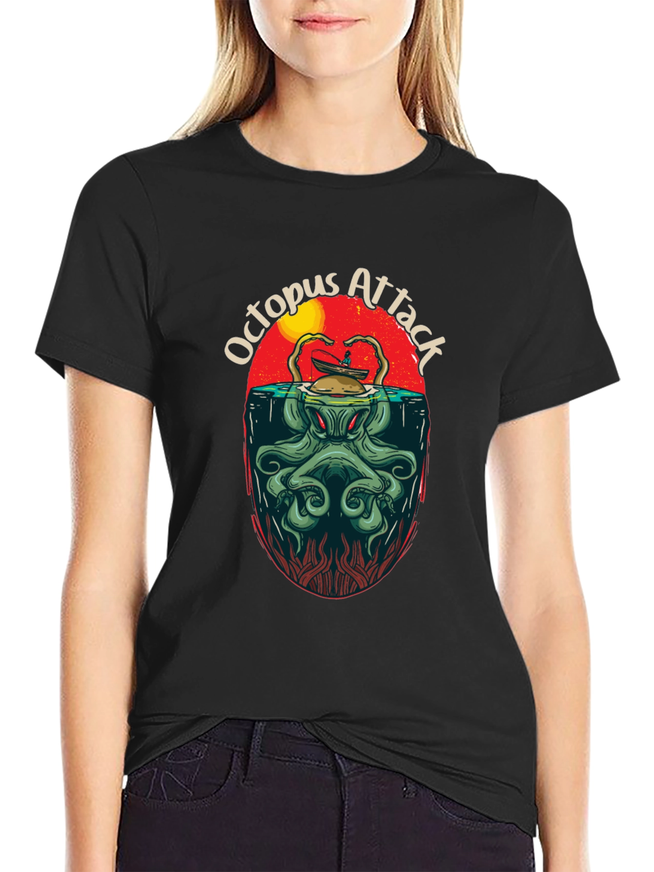 Octopus Attack Graphic Tee - Kraken T-Shirt