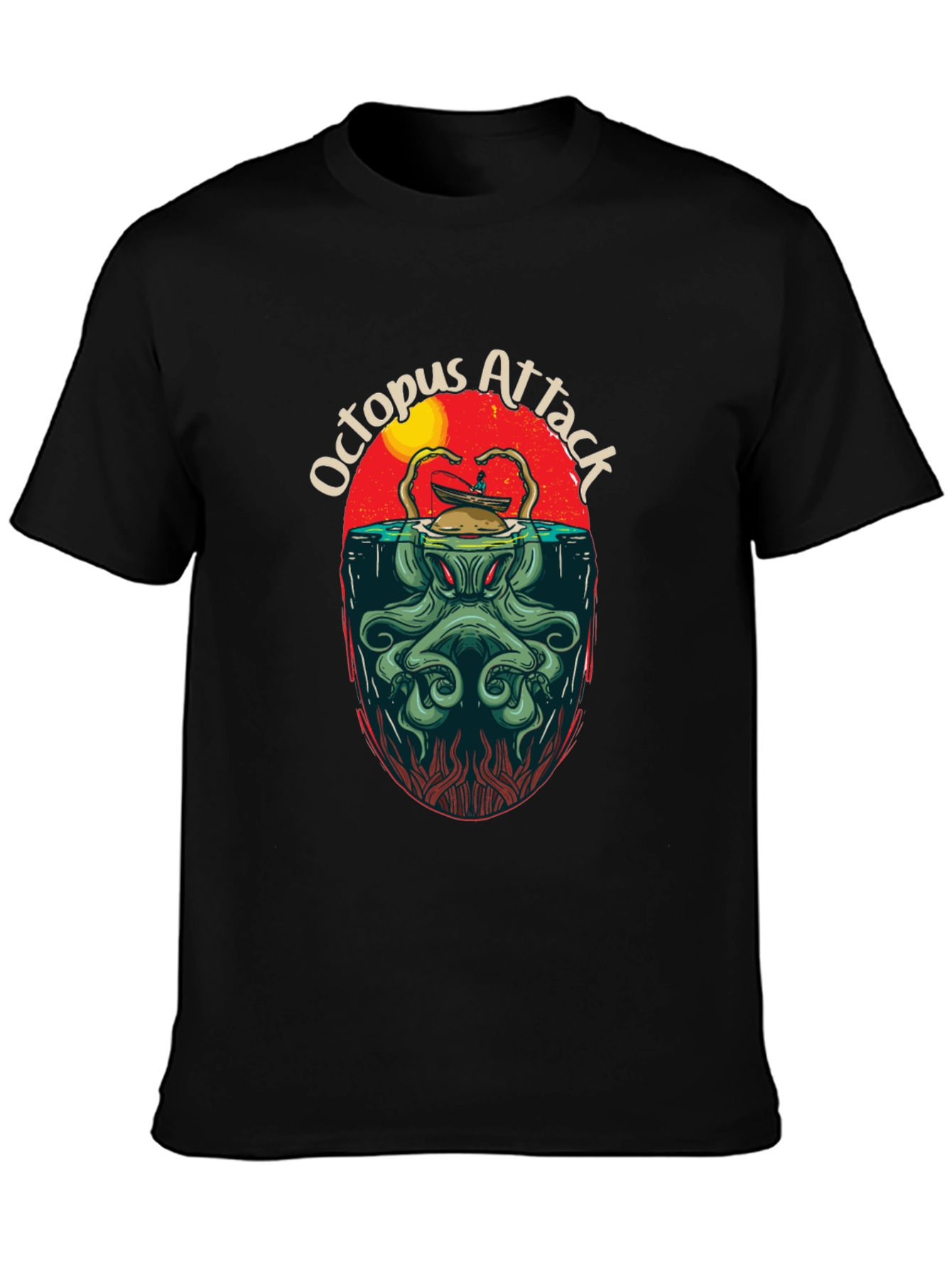 Octopus Attack Graphic Tee - Kraken T-Shirt