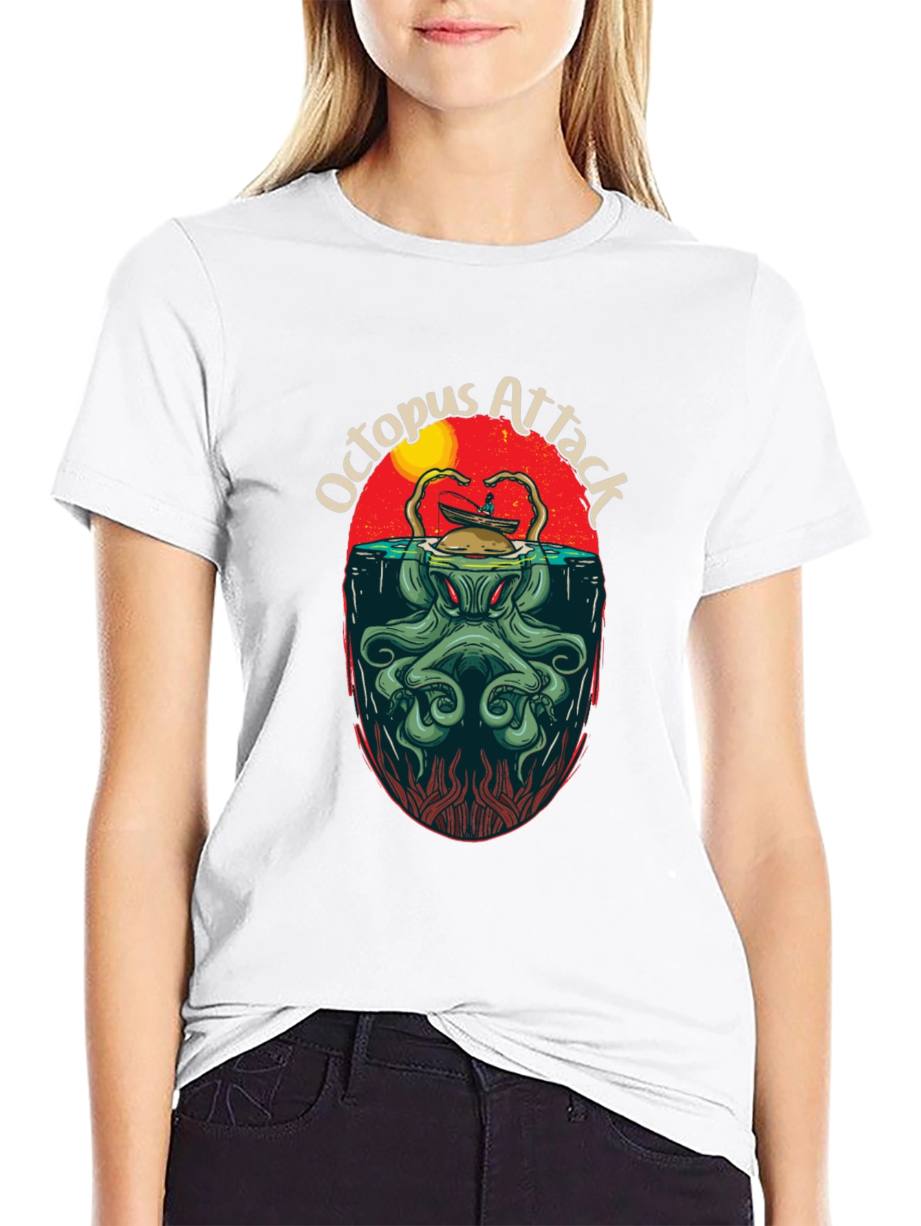Octopus Attack Graphic Tee - Kraken T-Shirt