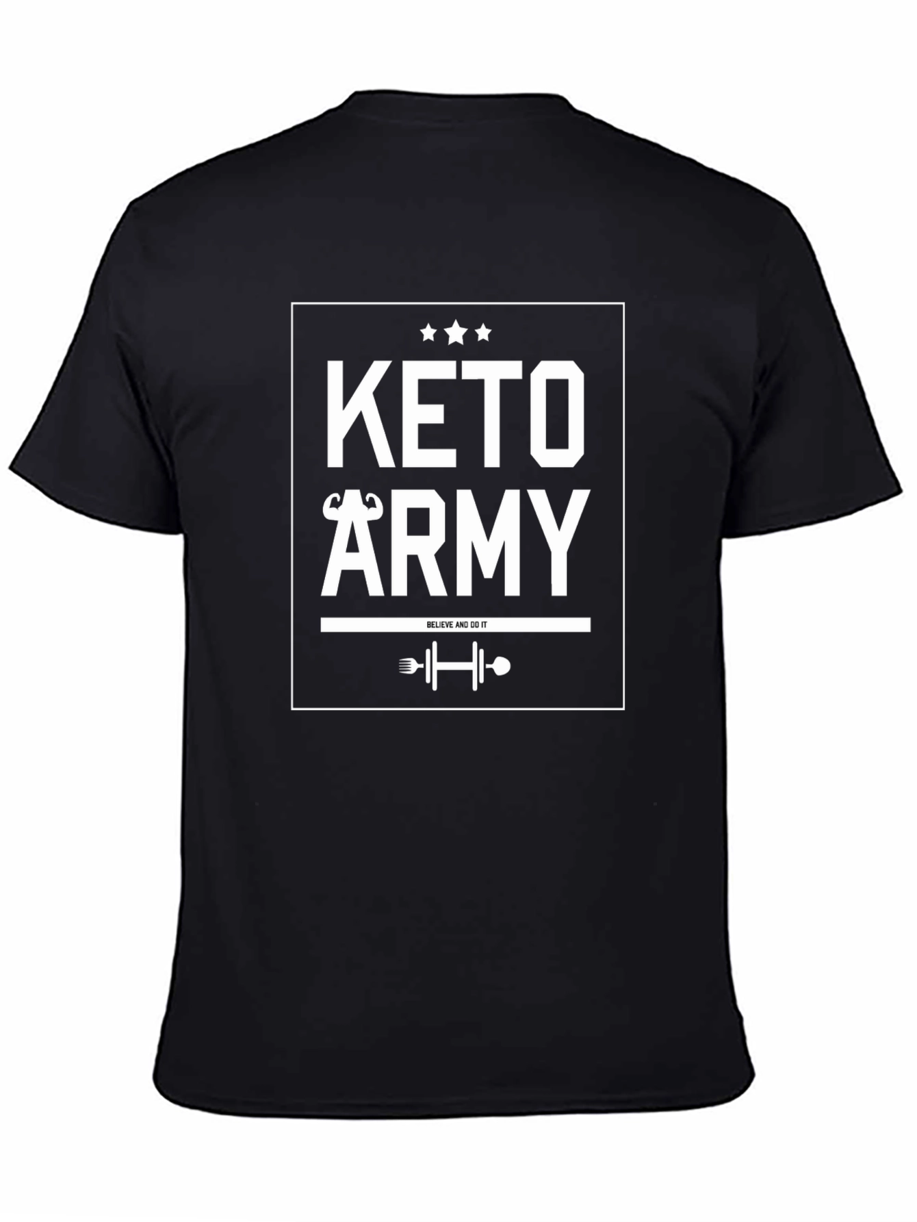 Keto Army Graphic T-Shirt - Black